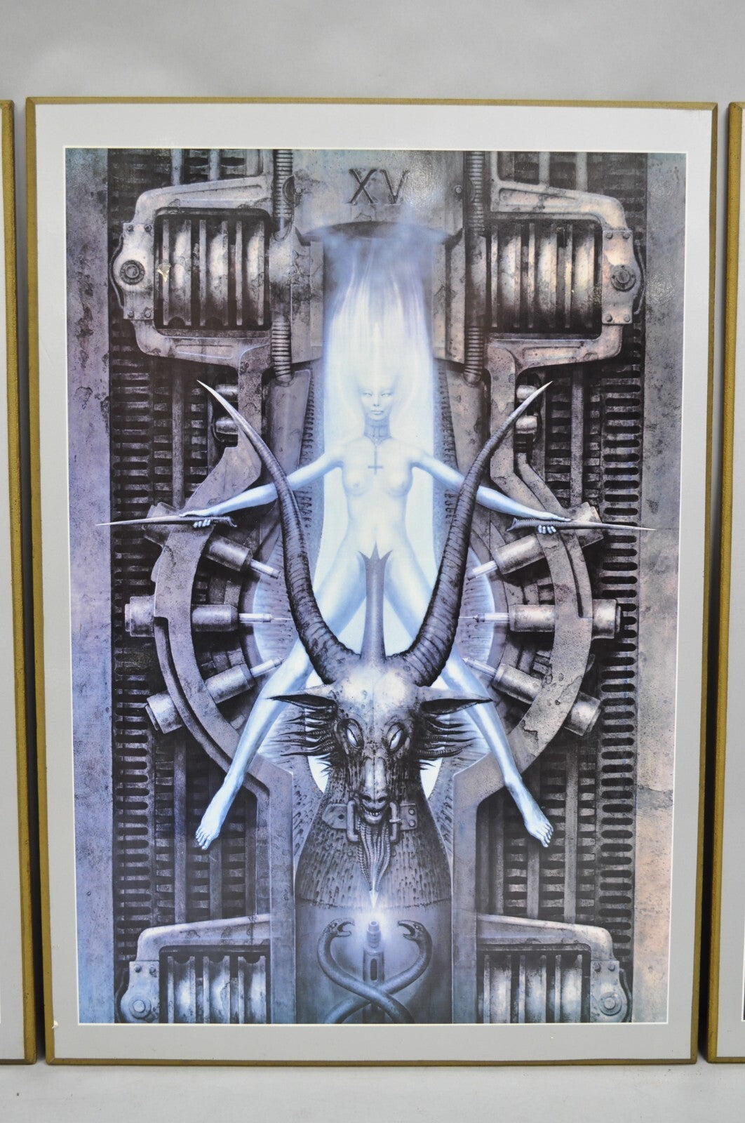 Vintage 1980s H.R. Giger Li, The Spell, Baphomet, Behemoth Art Print - 4 Pc Set