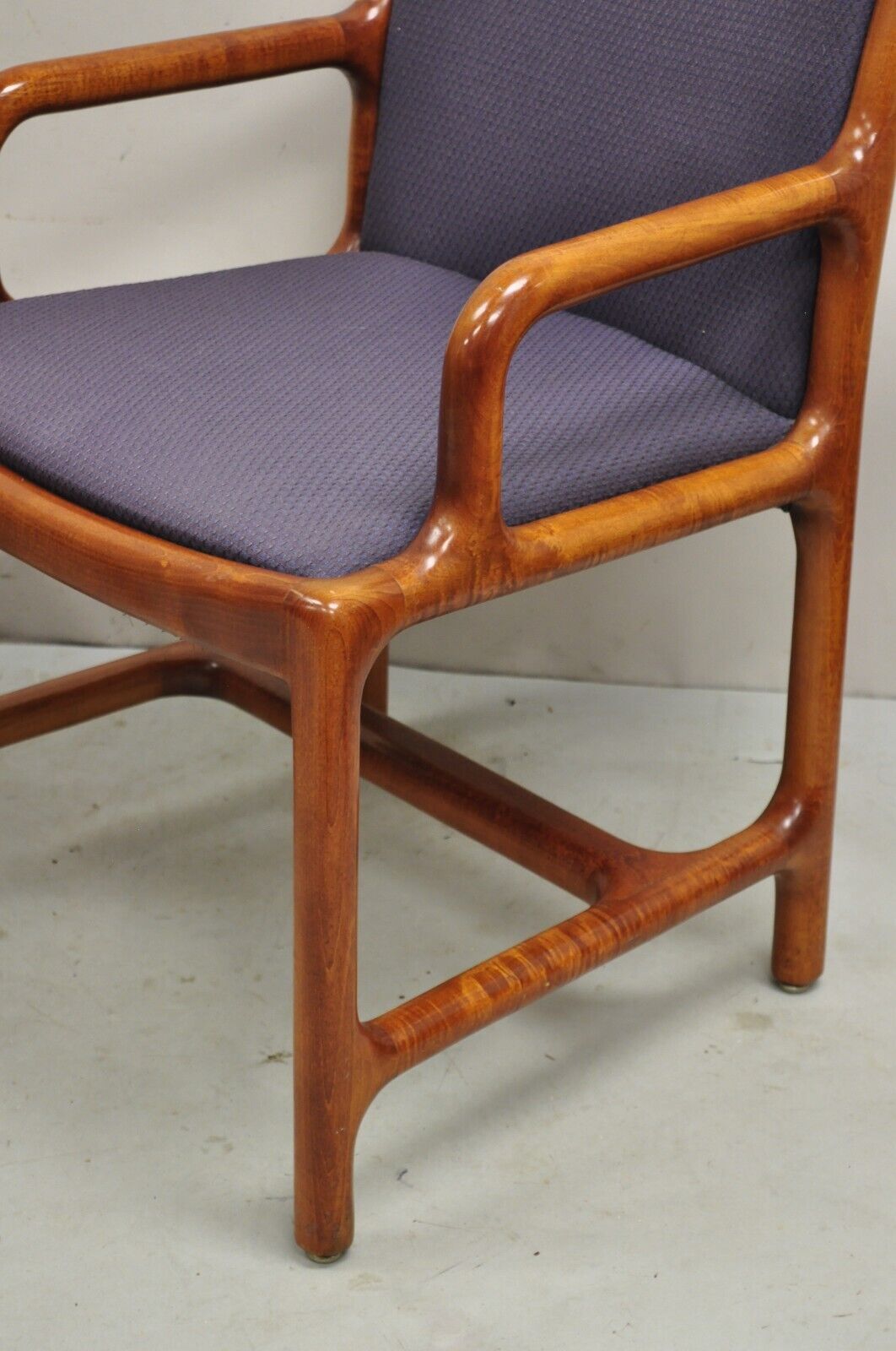 Vintage Helikon Mid Century Modern Sculpted Cherry Wood Lounge Chairs - a Pair