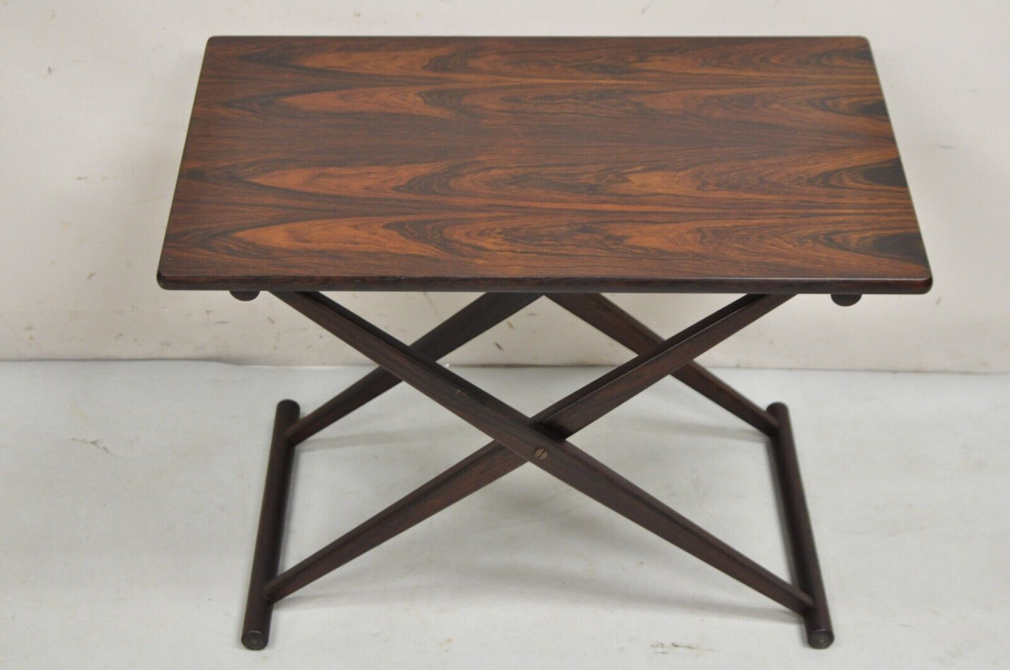 Knud Andersen Mid Century Modern Danish Rosewood Folding Side Table for Aarhus