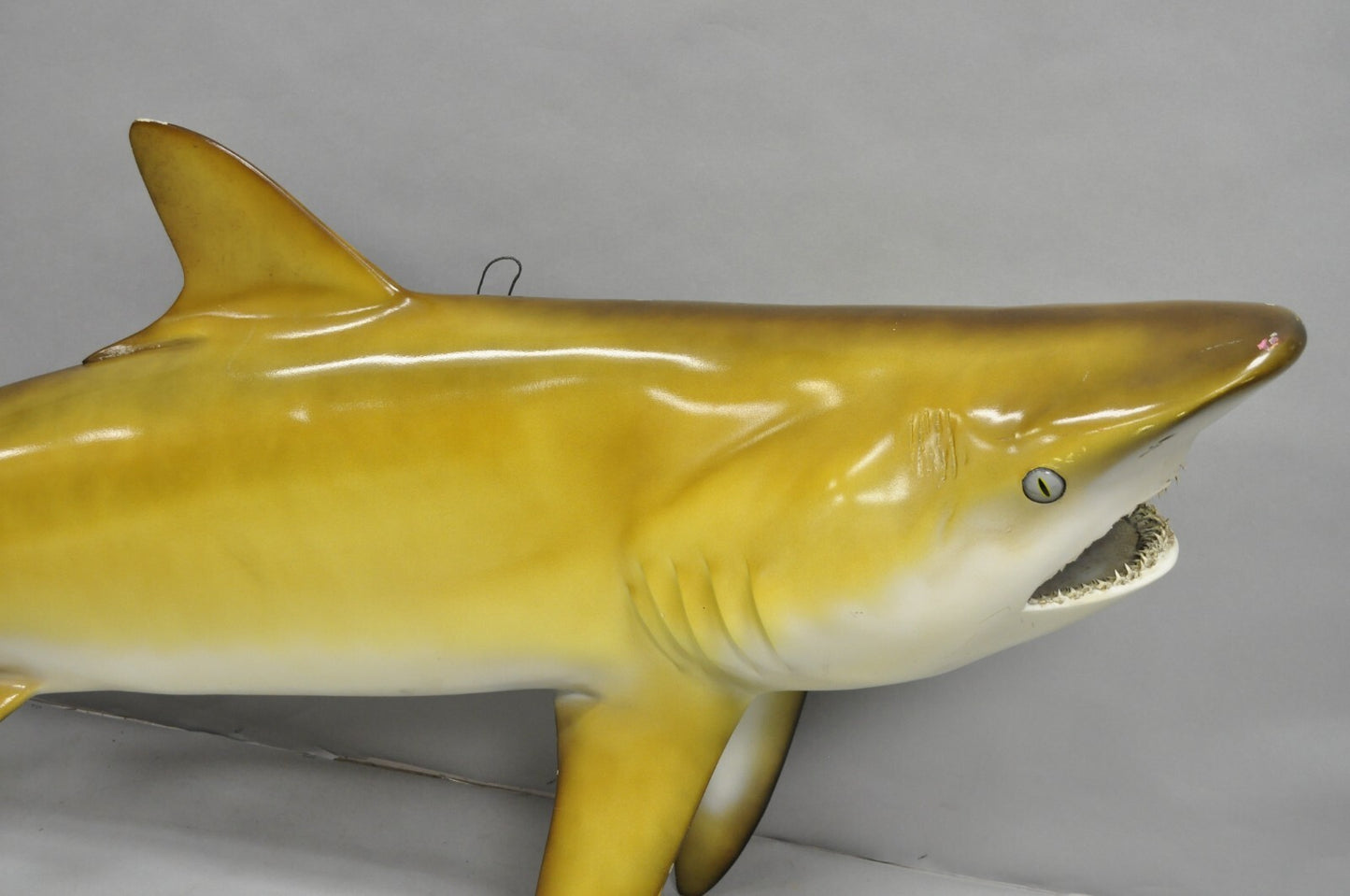 Vintage PFlueger 77" Large Fiberglass Mako Shark Replica Wall Mount Display
