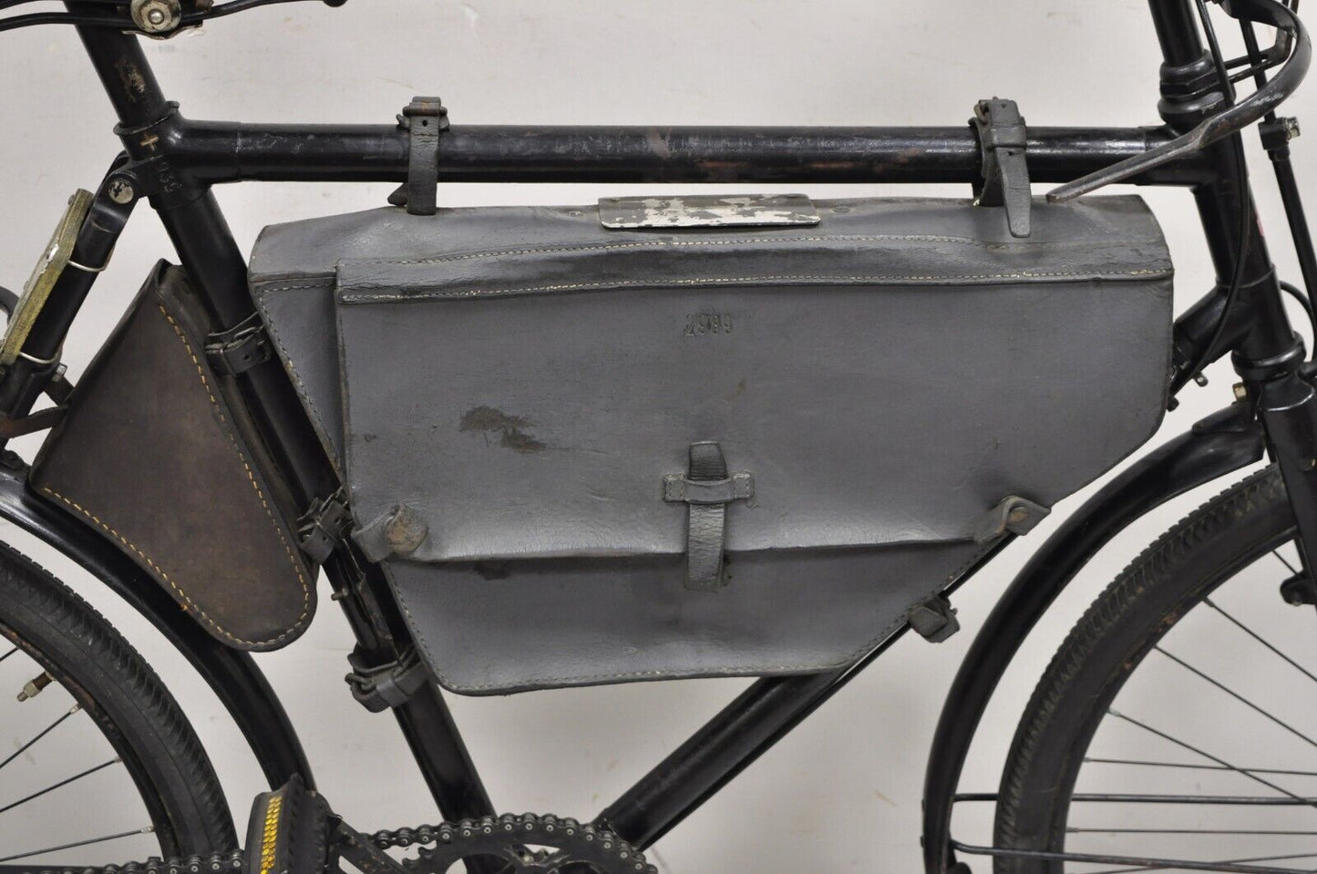 Antique WWII Swiss Army 1945 MO-05 Military Bicycle Bike with Leather Frame Pack
