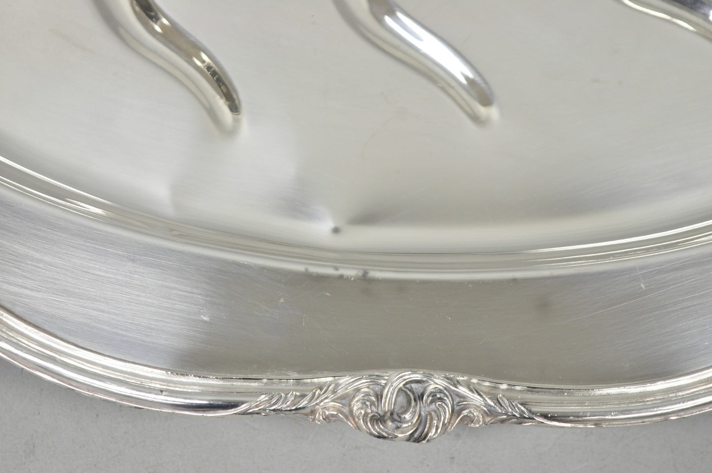 Vintage Amston Victorian Silver Plated Meat Cutlery Oval Serving Platter Tray
