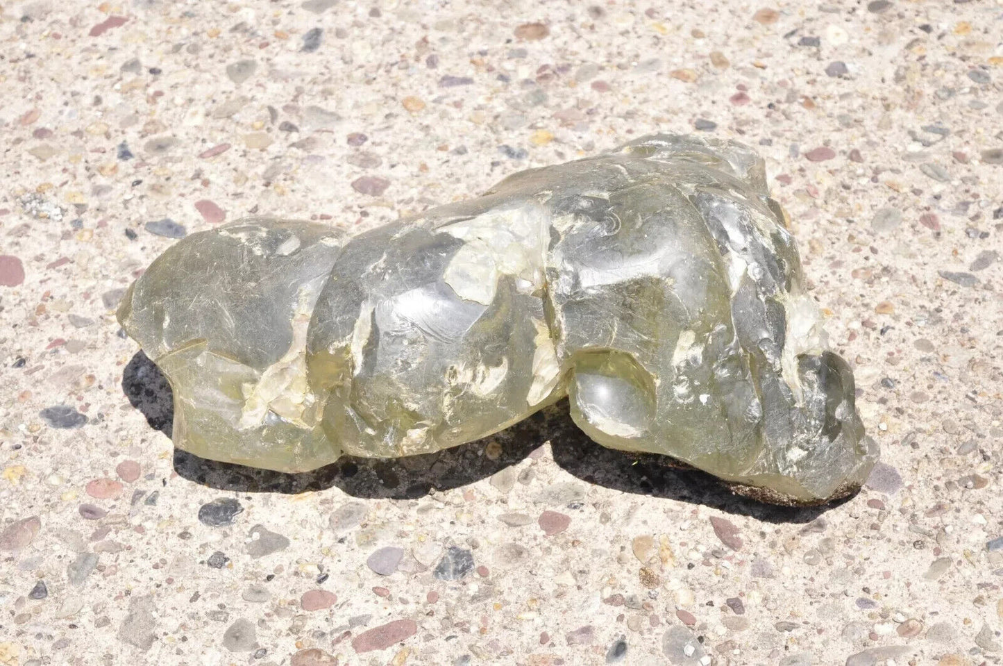 Large Slag Glass Green Chunk Natural Specimen Rock 45 Pound Stone Garden Element