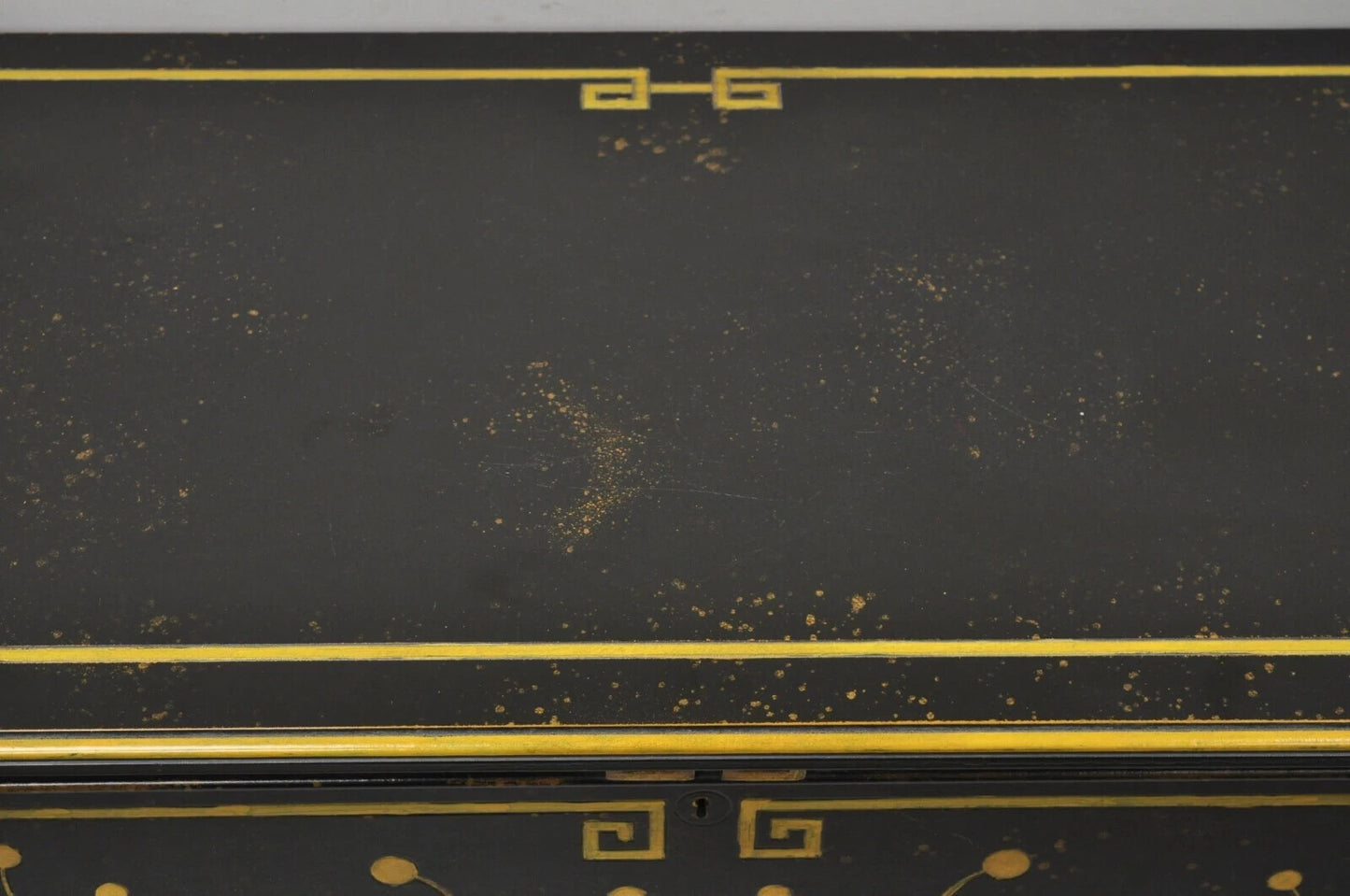 Regency Style Black Ebonized 2 Drawer Commode Dresser Chest by Decorative Crafts