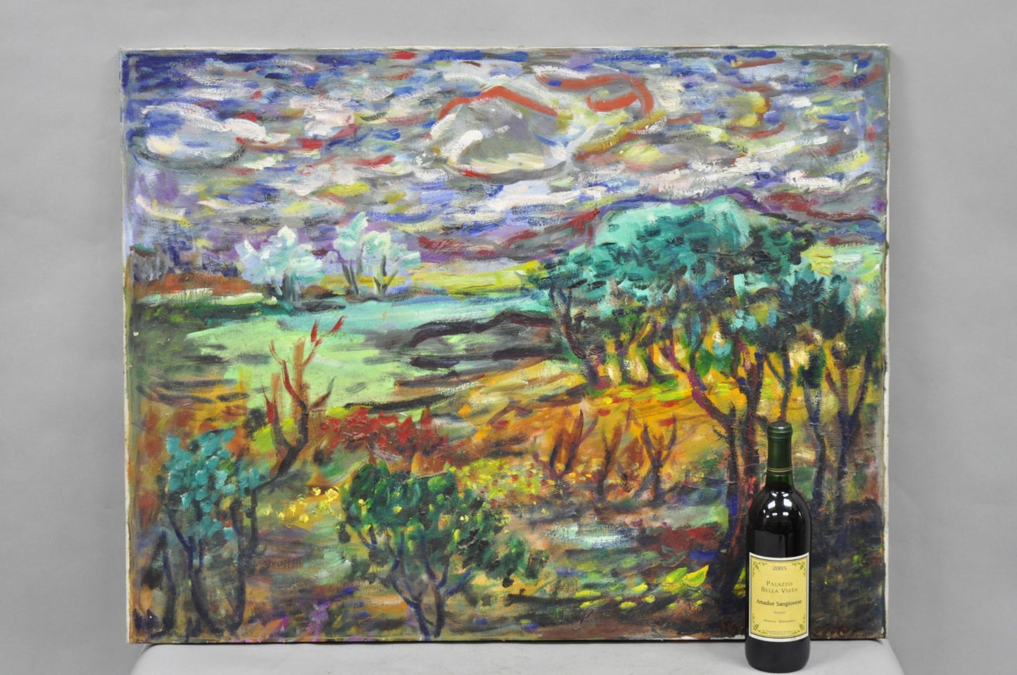 Vintage Samuel Heller " Forrest Landscape" Oil on Canvas Painting