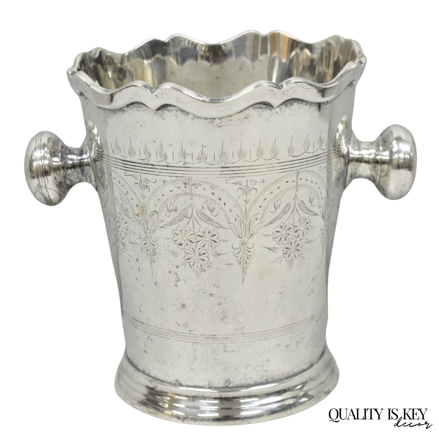 Antique Silver Plated English Regency Style Champagne Chiller Ice Bucket, India