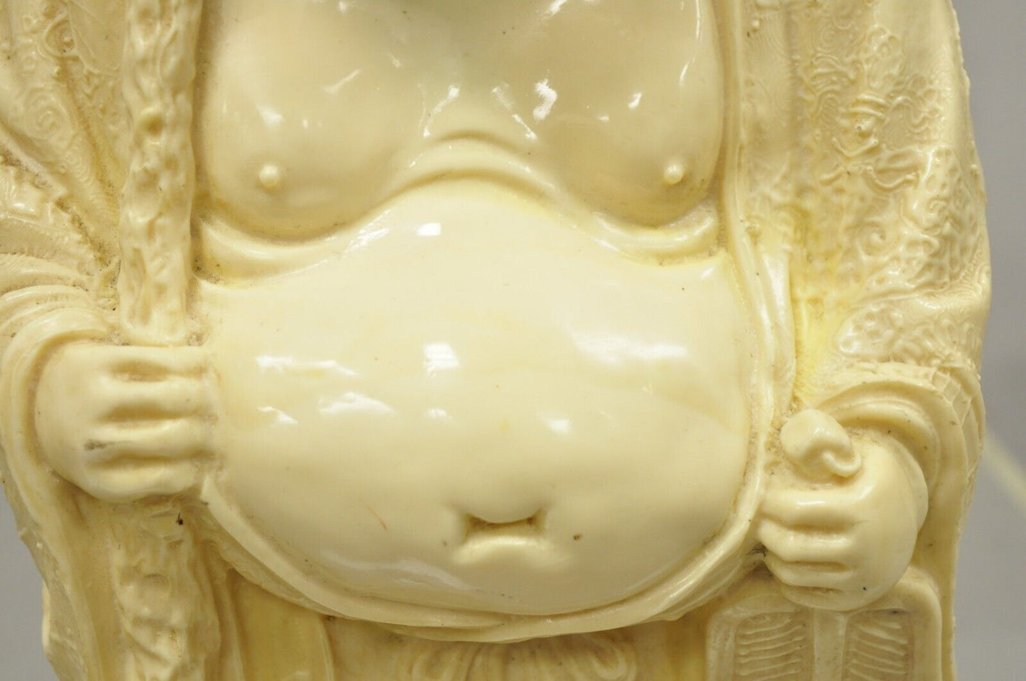 Vintage 13" Resin Laughing Buddah Statue Sculpture Figure
