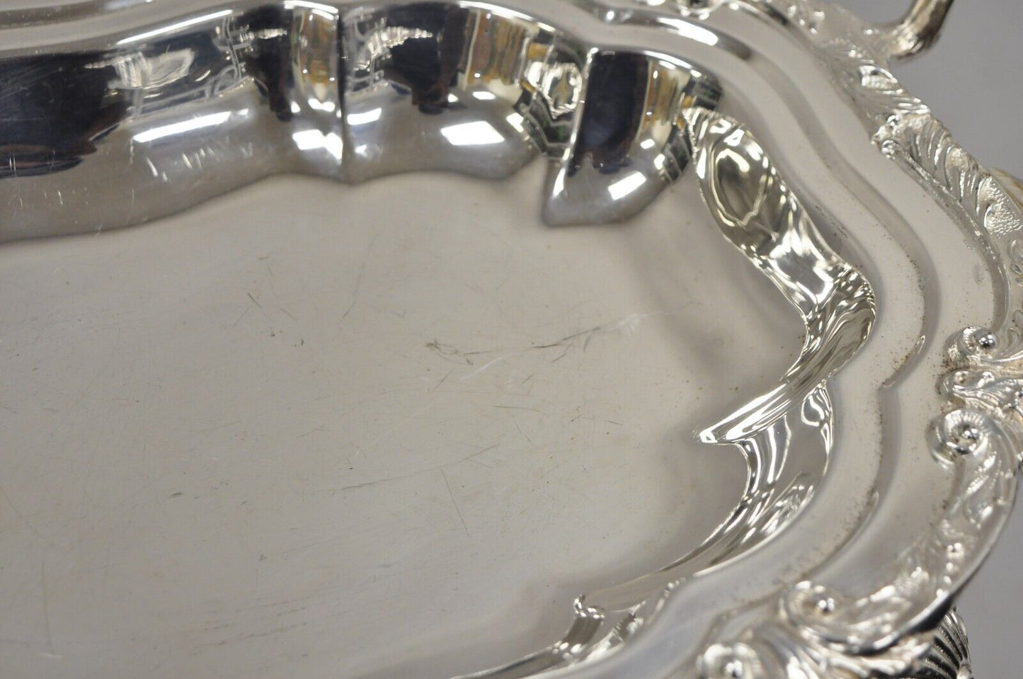Vintage Victorian Style Silver Plated English Warmer Buffet Chaffing Dish