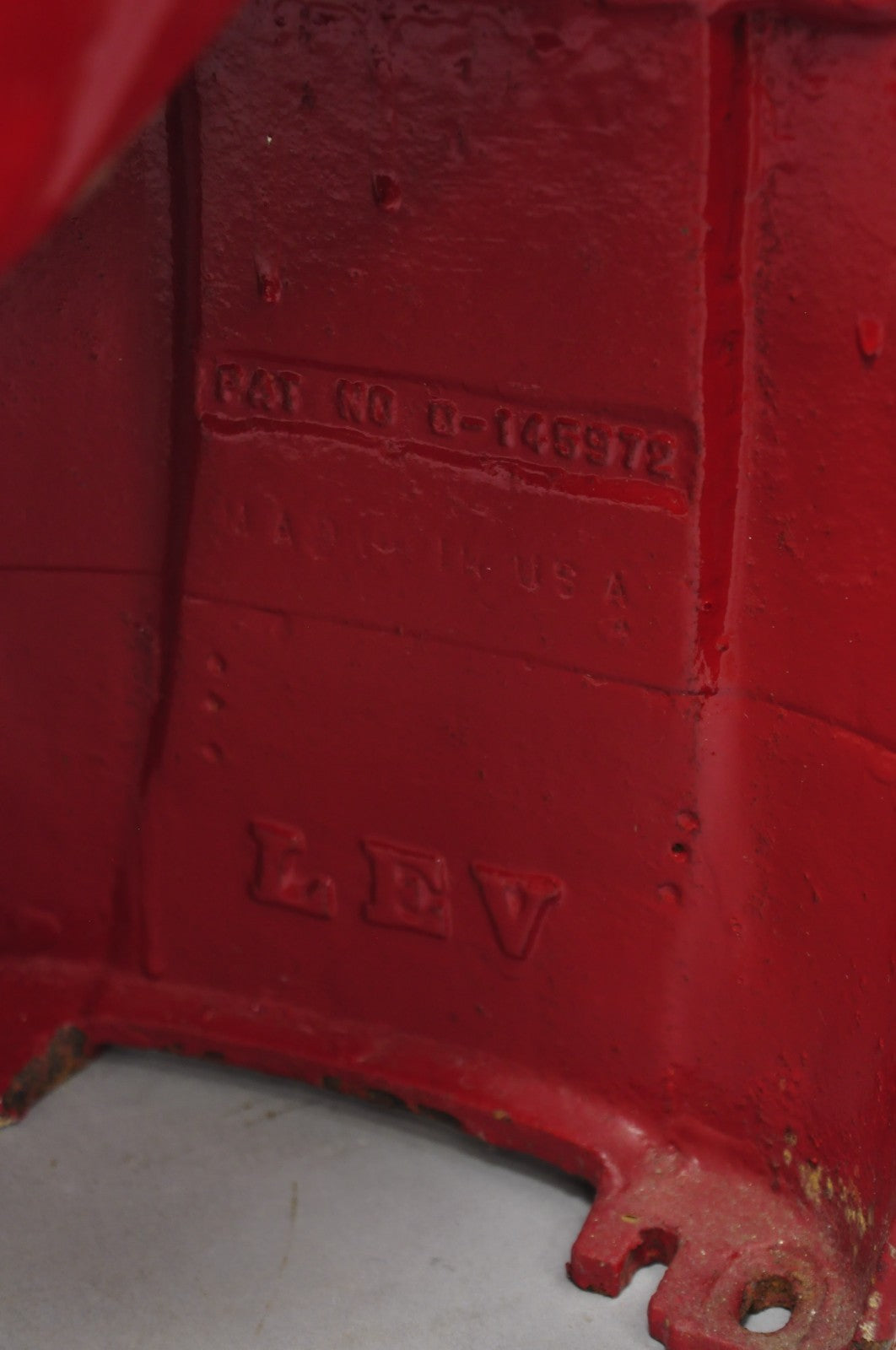 Antique Art Deco Red Painted Authentic Upholstered Movie Theater Chair