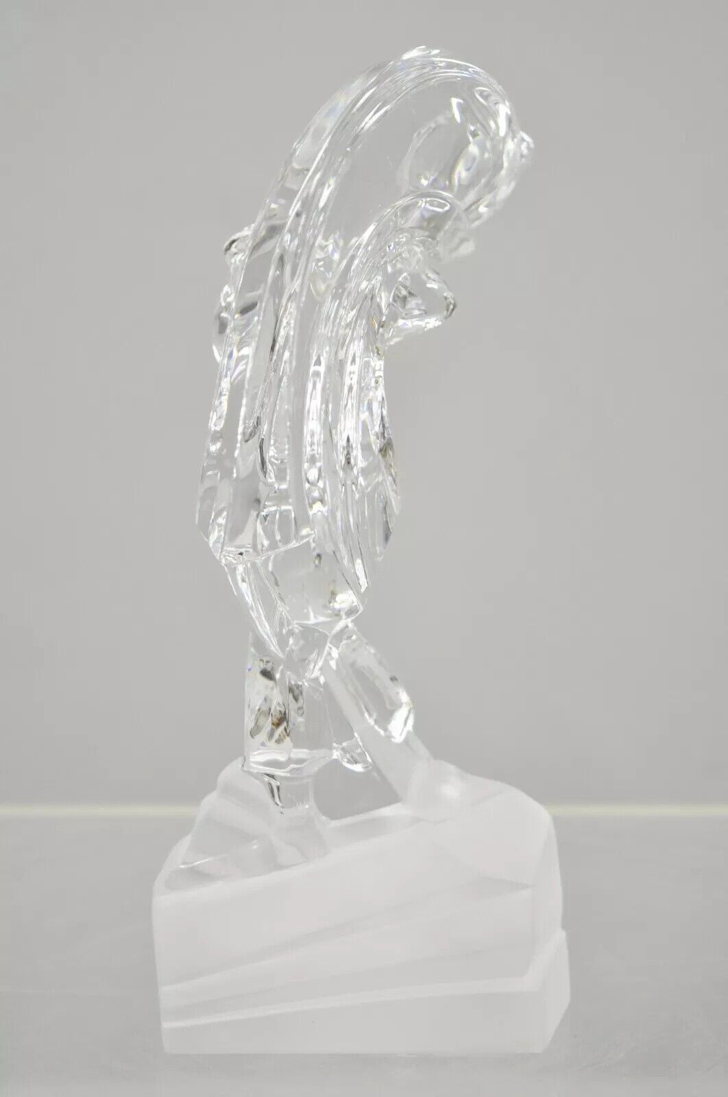 Cristal De Sevres France Crystal 10.5" Glass Golfer Golf Statue Sculpture