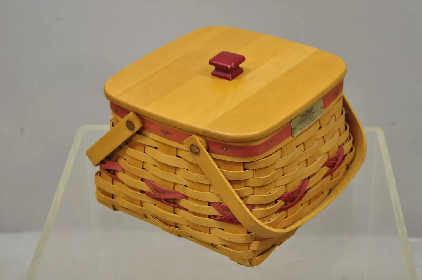 Vintage Longaberger Christmas Edition 2000 Edition Deck the Halls Basket w/ Lid