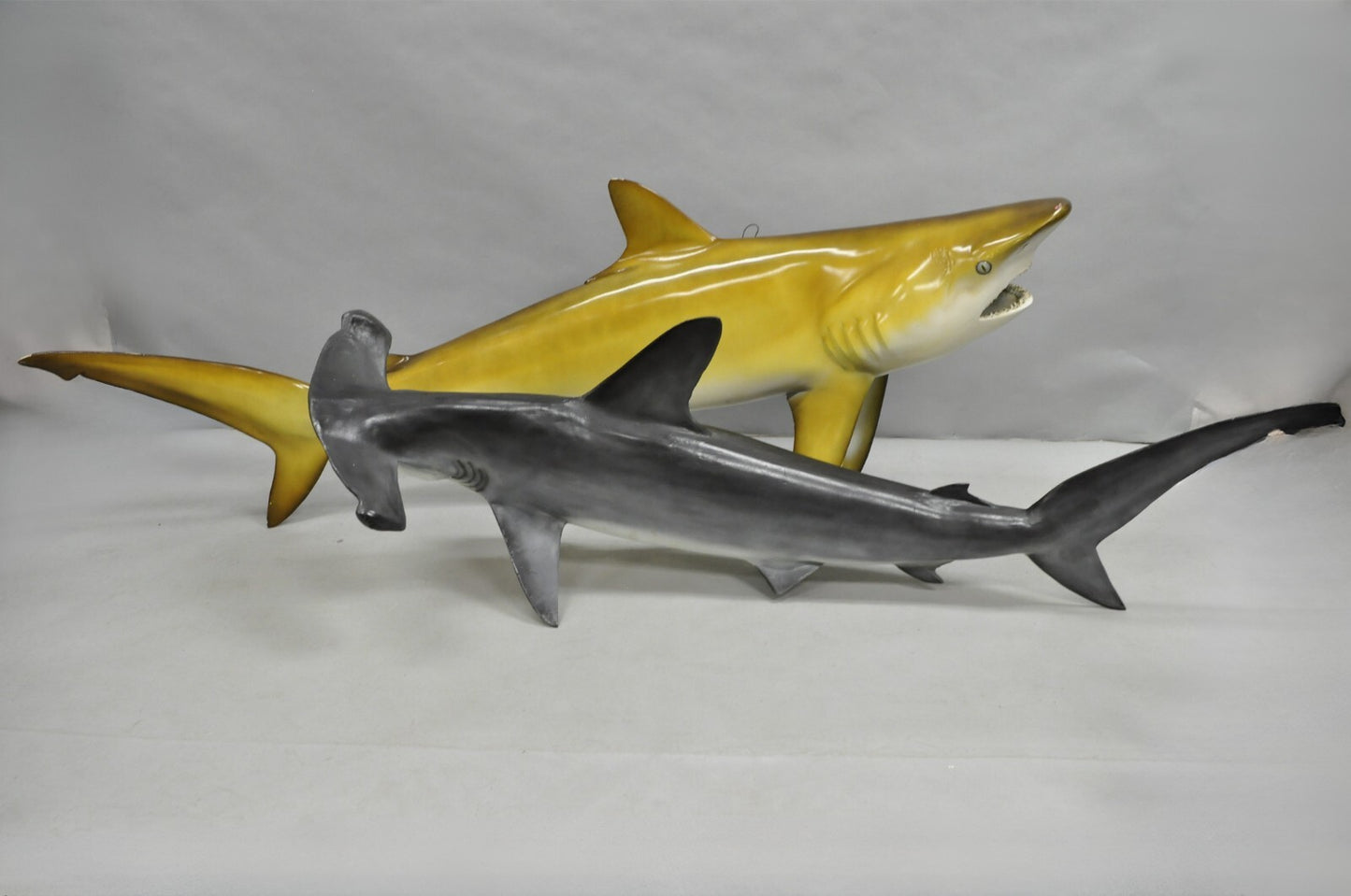Vintage PFlueger 77" Large Fiberglass Mako Shark Replica Wall Mount Display