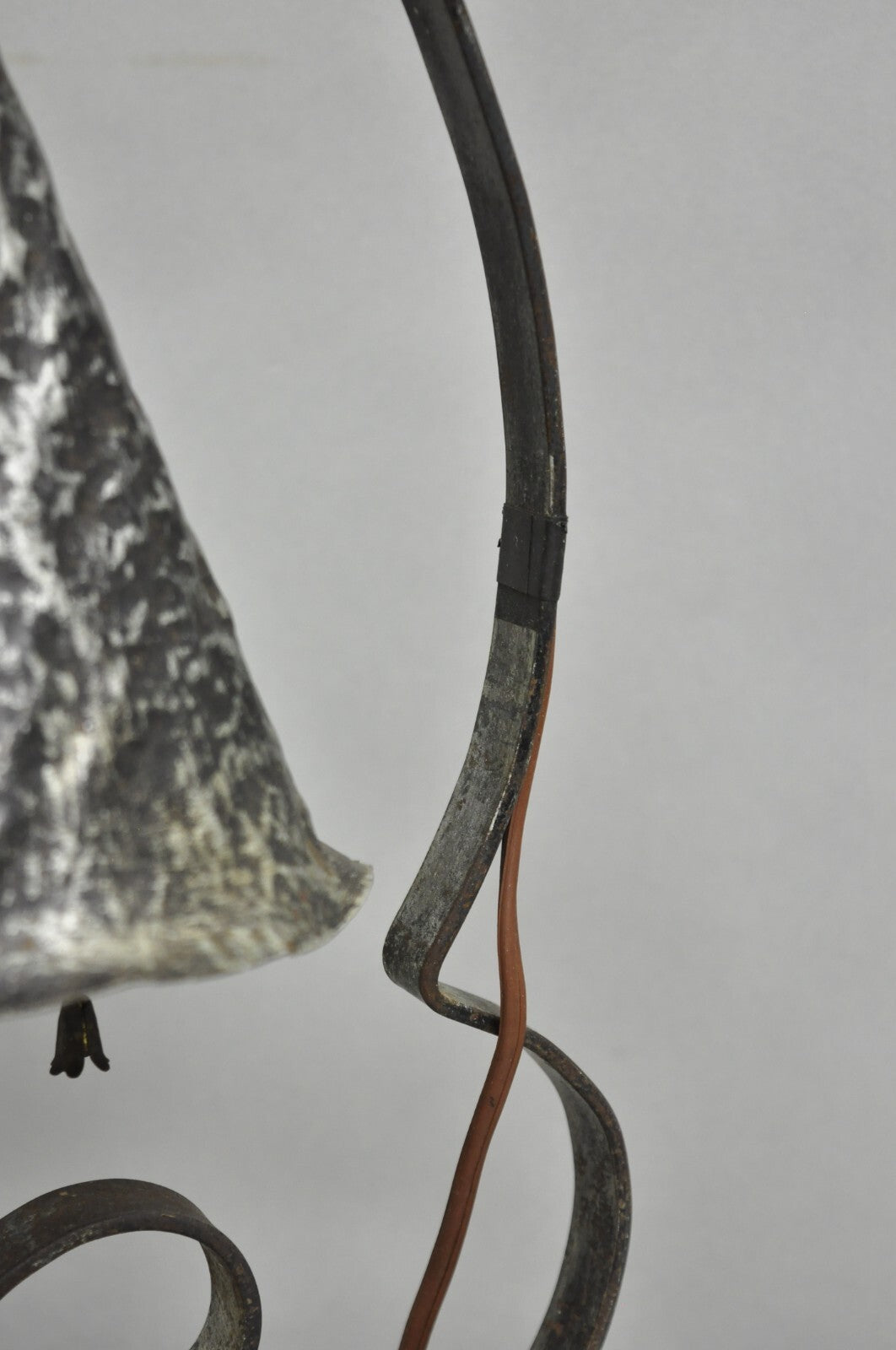 Antique Arts & Crafts Hand Hammered Metal Small Lantern Table Lamps - a Pair