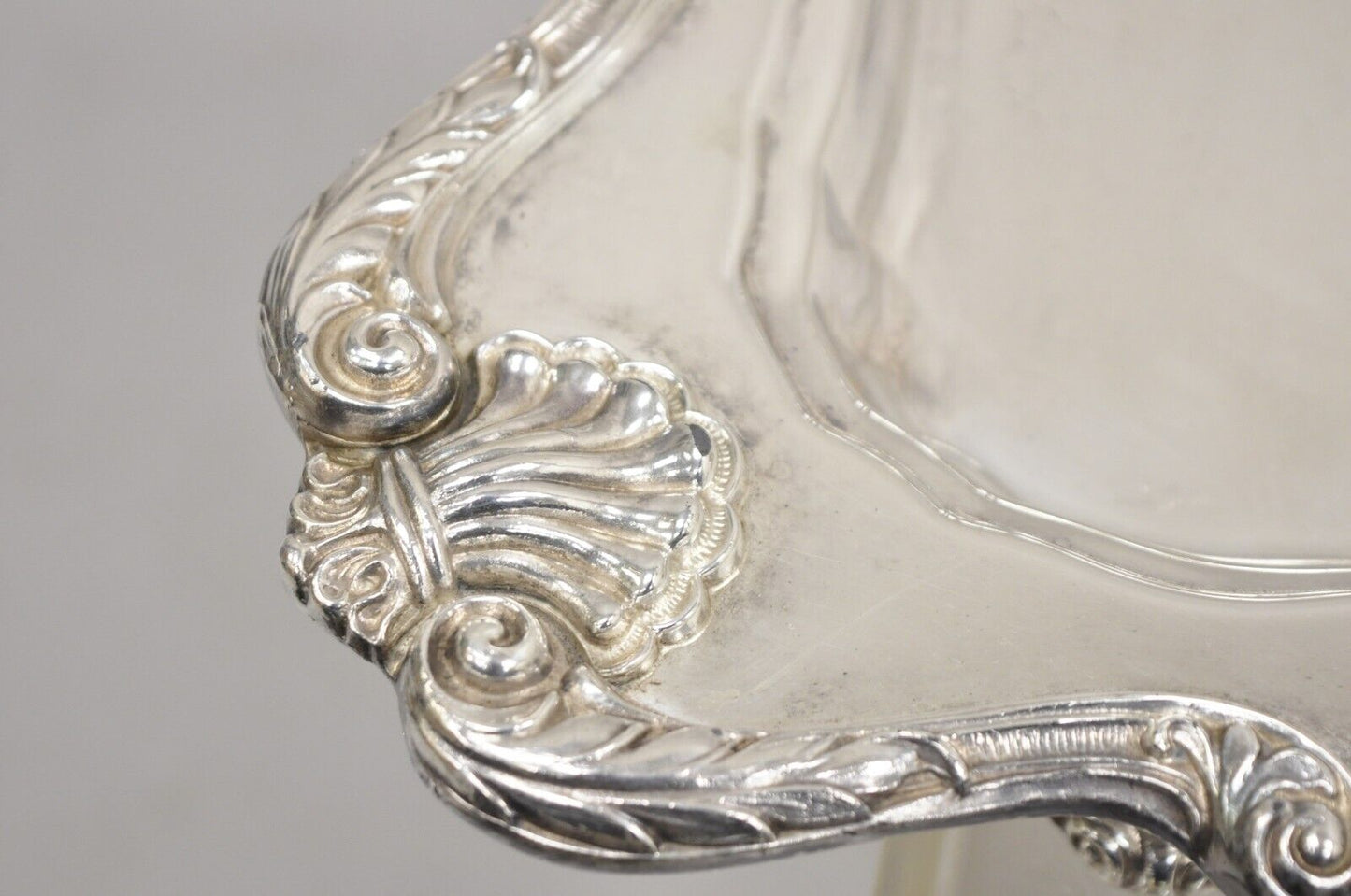 English Silver Mfg Co Victorian Silver Plated Meat Cutlery Serving Platter Tray