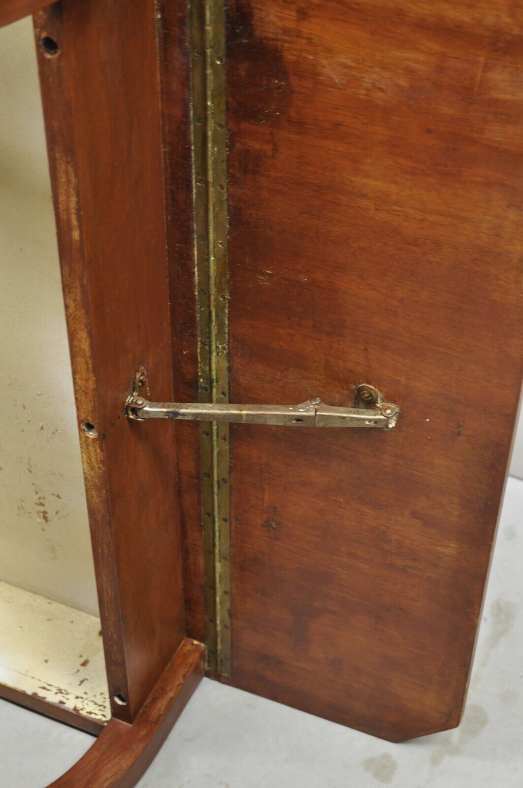 French Regency Italian Biedermeier Mahogany Inlay Serving Bar Cart Table