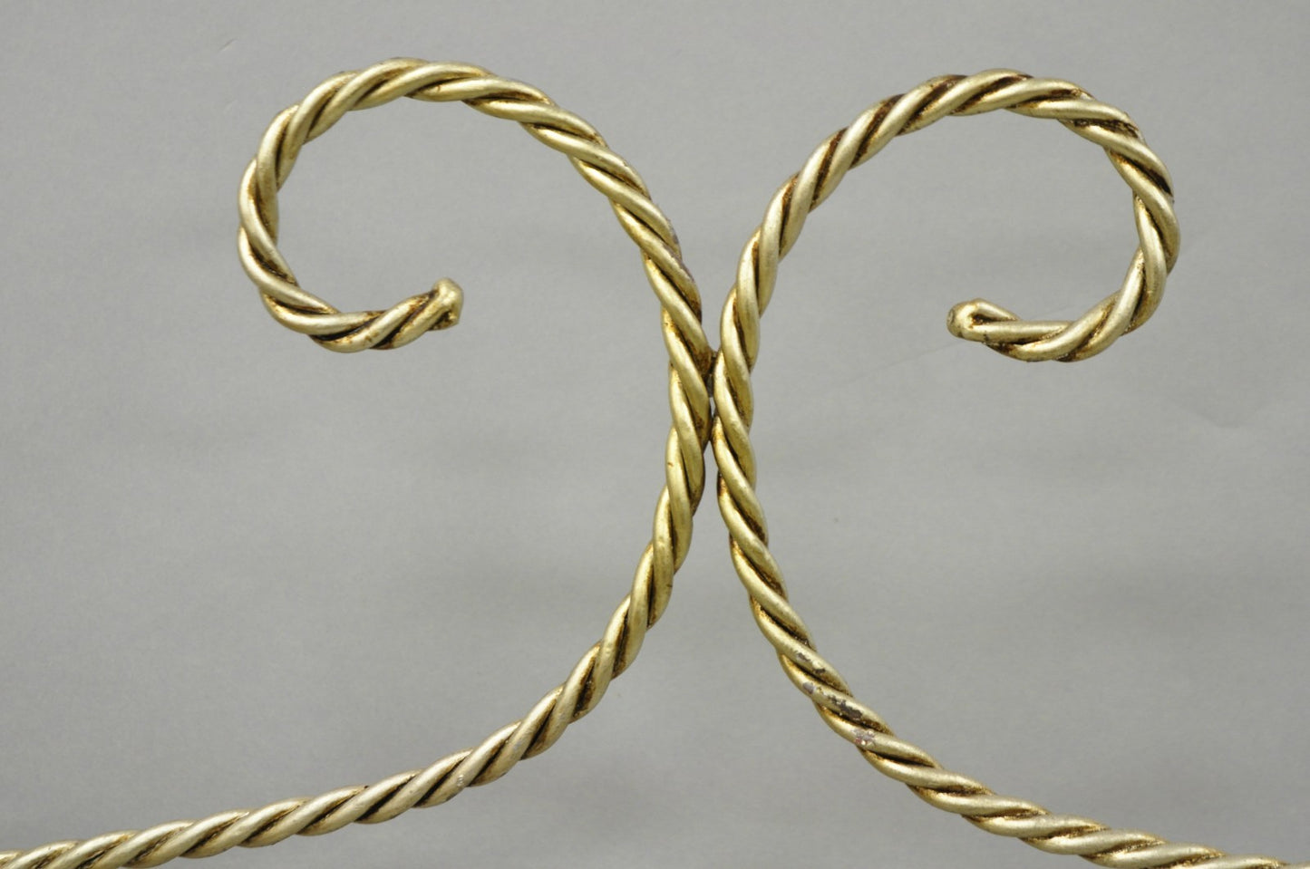 Vintage Italian Hollywood Regency Silver Gilt Iron Rope & Tassel 5 Tier Etagere