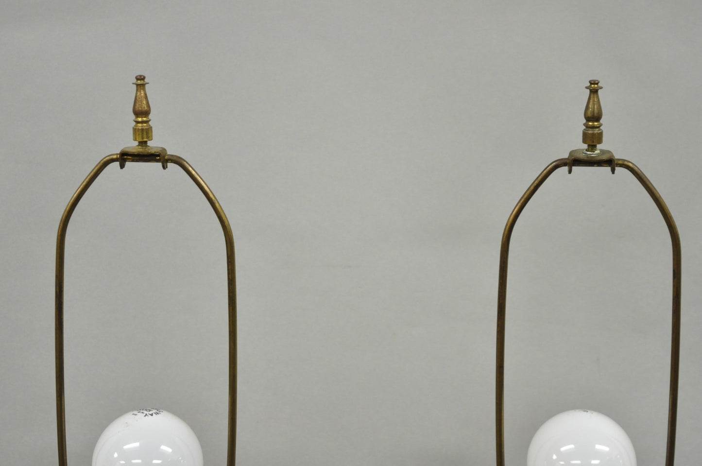 Vintage Italian Hollywood Regency Gold Giltwood Urn Form Table Lamps - a Pair