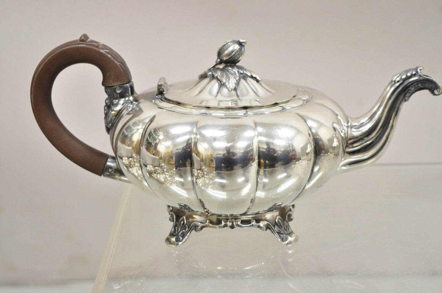 Old English Melon Community Plate Silver Plated Coffee Tea Set - 2 Pc Set