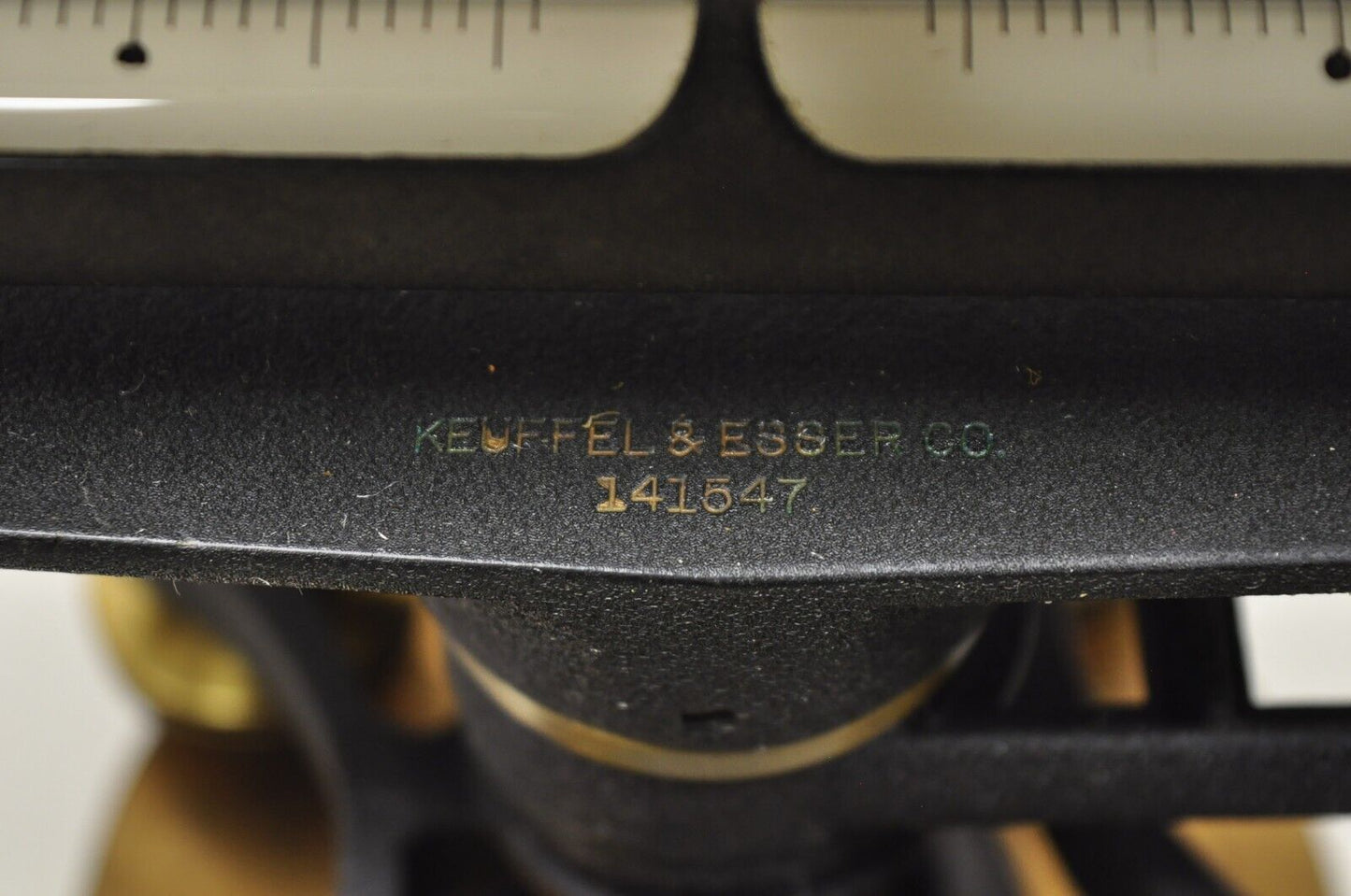 Antique Keuffel & Esser Co 141547 Surveyors Compass in Case w Wooden Tripod Base