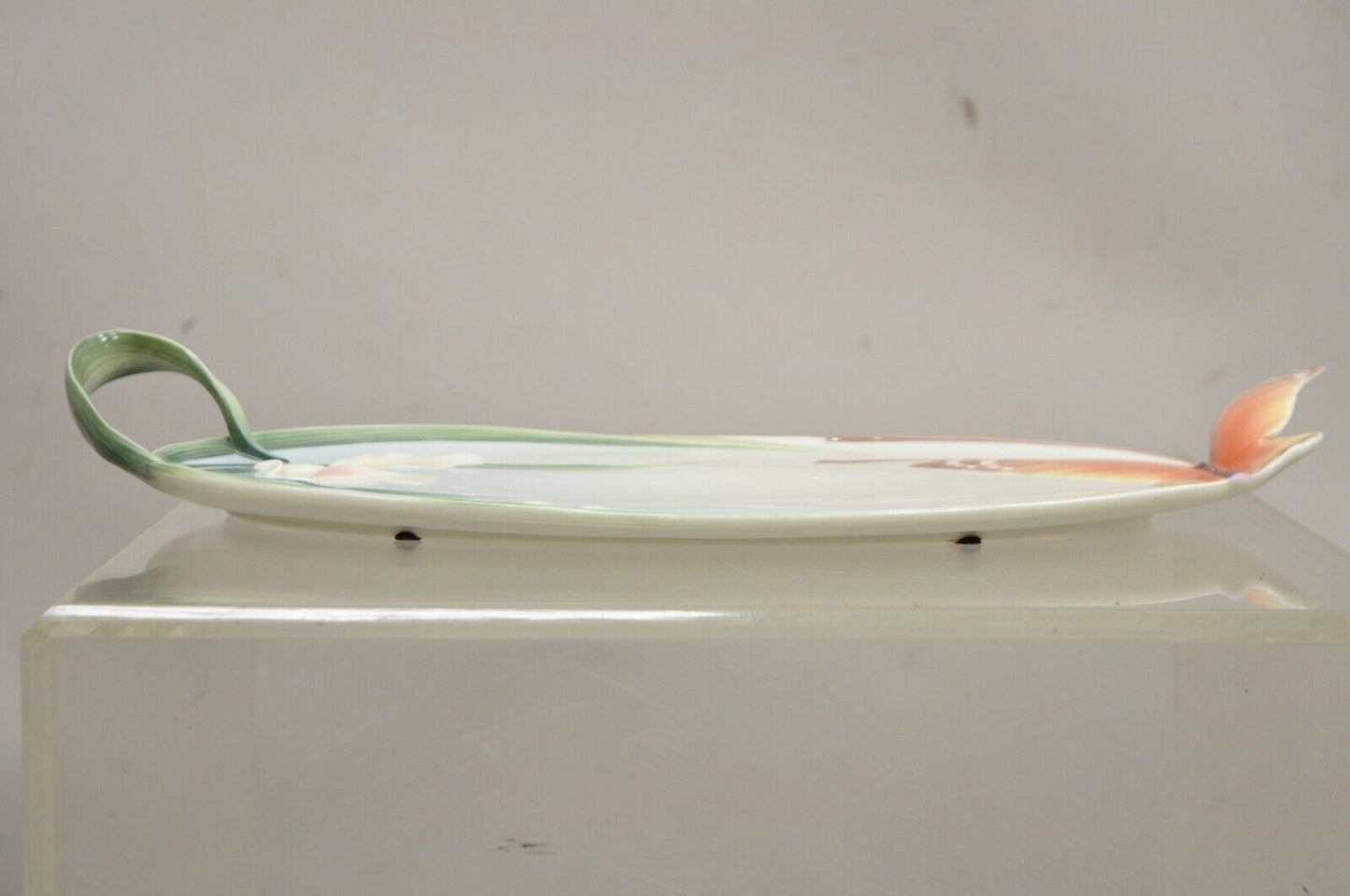 Franz Collection Papillon Butterfly Porcelain Ornamental Platter Handled Tray