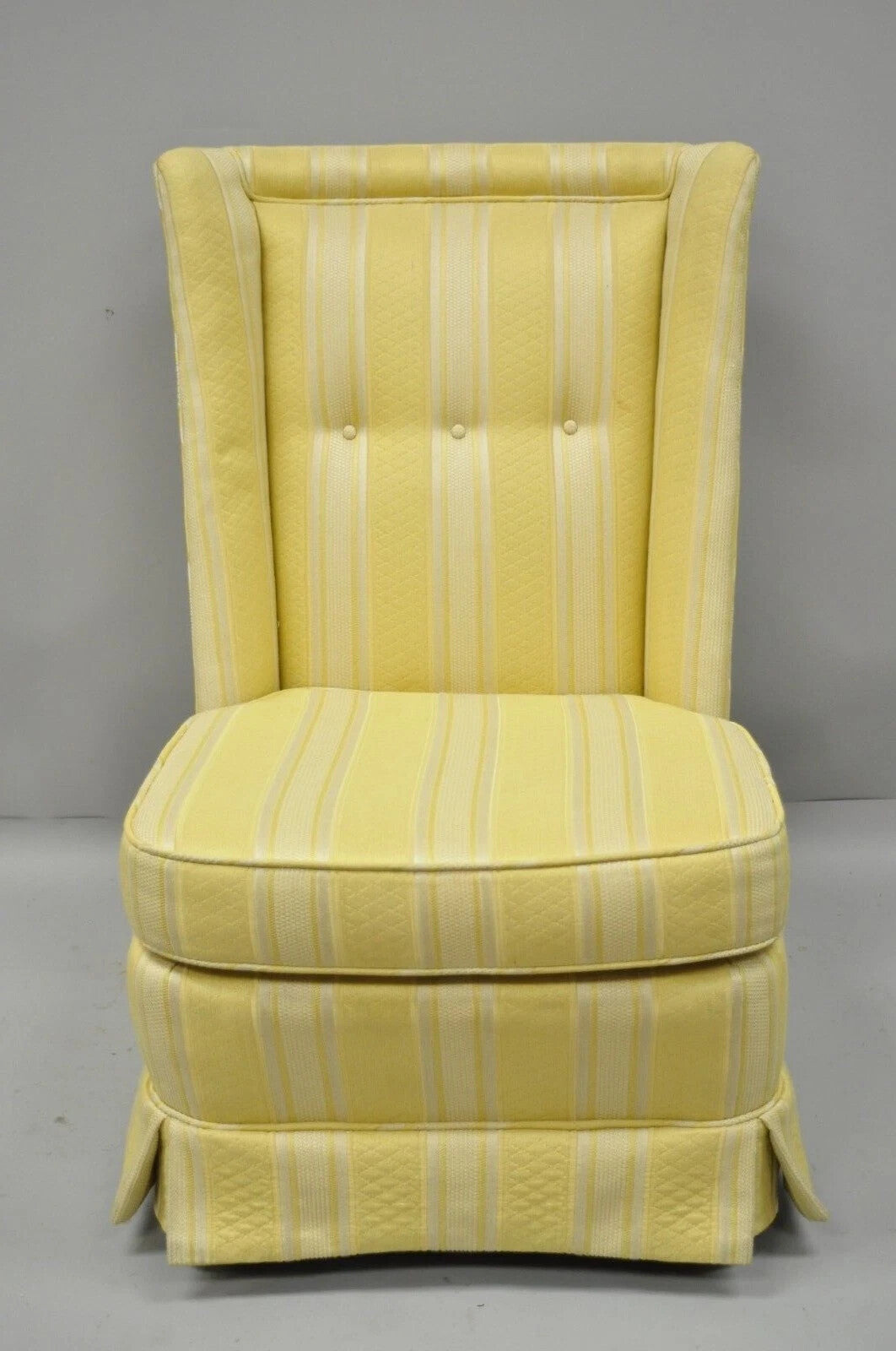 Paul Laszlo Mid Century Modern Upholstered Barrel Wing Back Slipper Lounge Chair