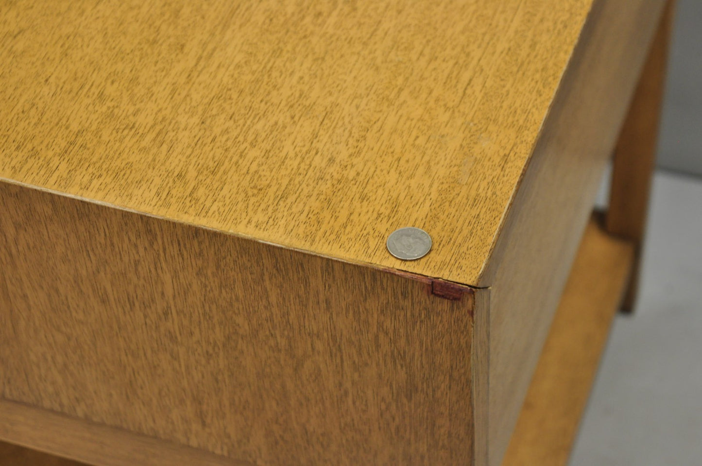 American of Martinsville Blonde Mahogany Mid Century Modern Step Up End Table