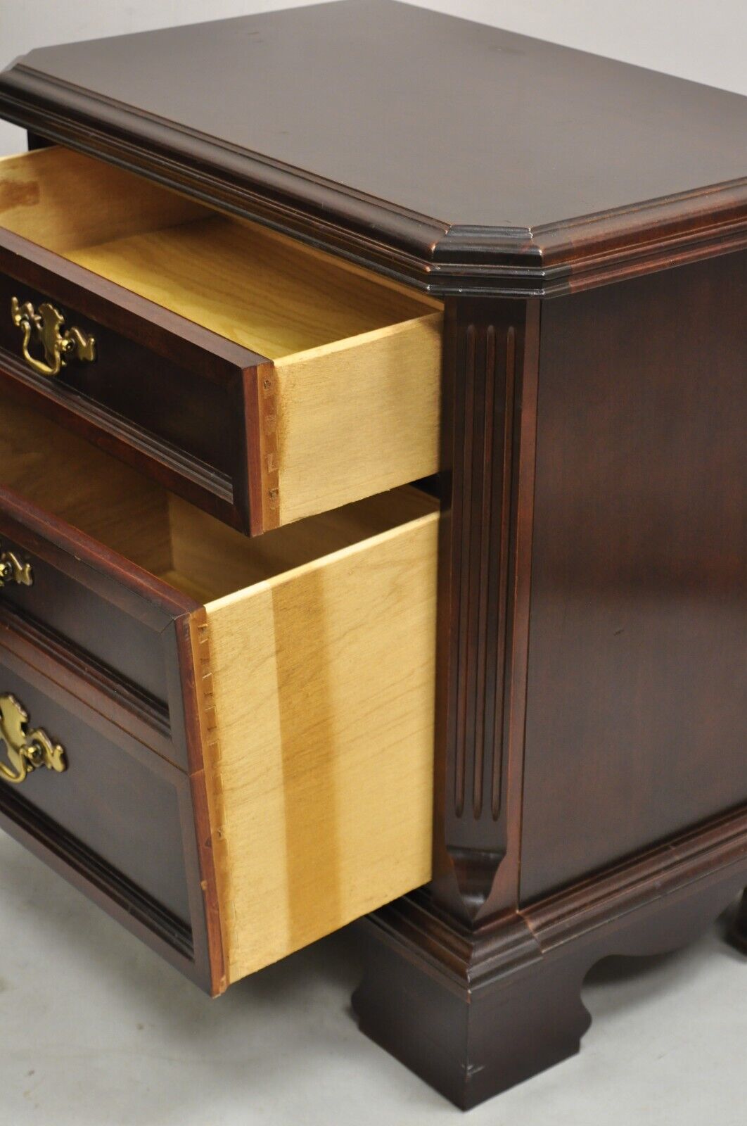 Bassett Furniture Eden House 2 Drawer Cherry Nightstand Bedside Table - a Pair