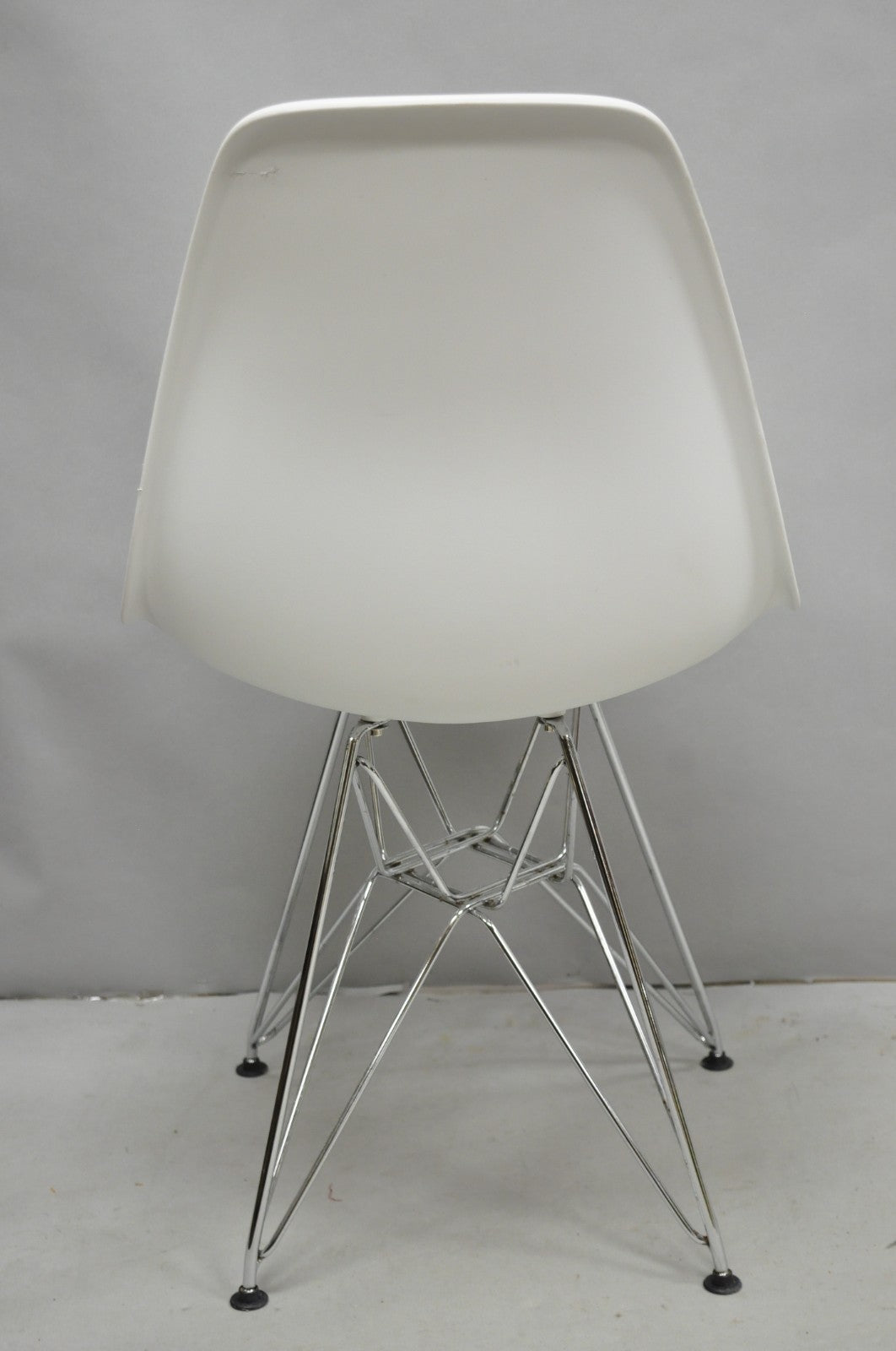 Modern Eames Style Molded Plastic Metal Base Dining Side Chairs - Set of 4