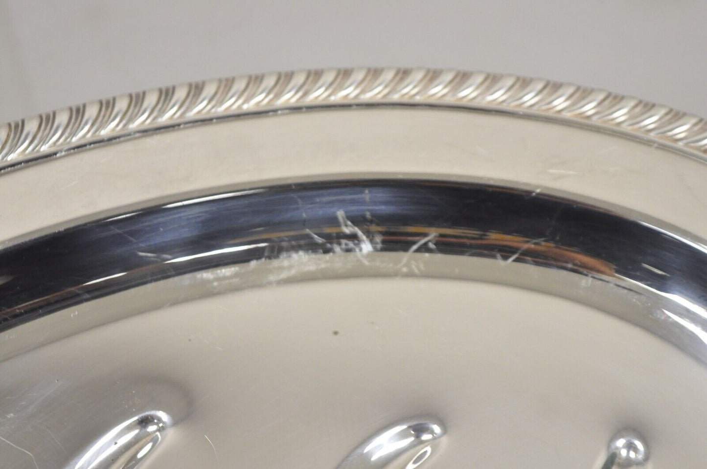 Vintage Victorian Style Silver Plated Meat Cutlery Oval Silver Platter Tray