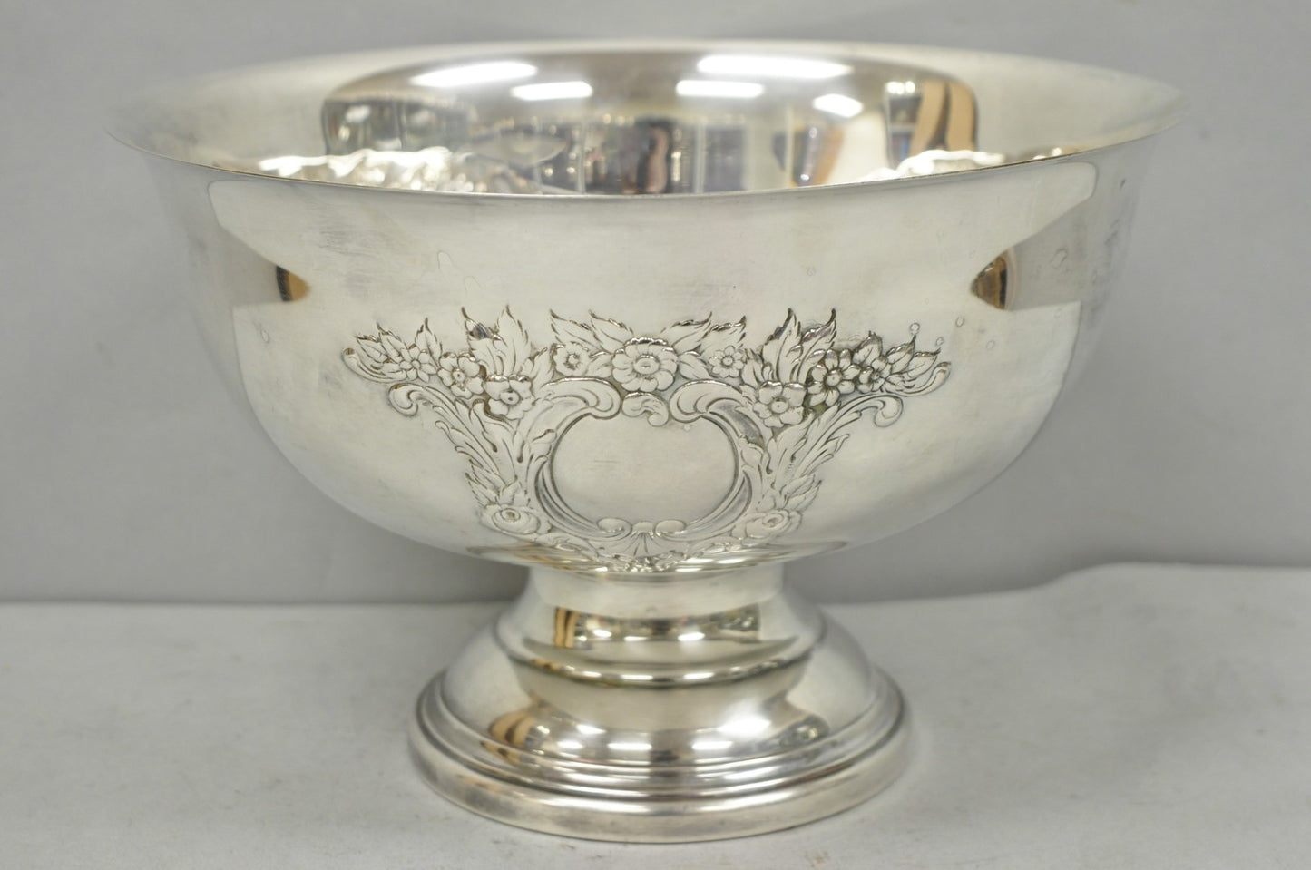 Vintage Leonard Victorian Silver Plated Punch Bowl Champagne Chiller Ice Bucket