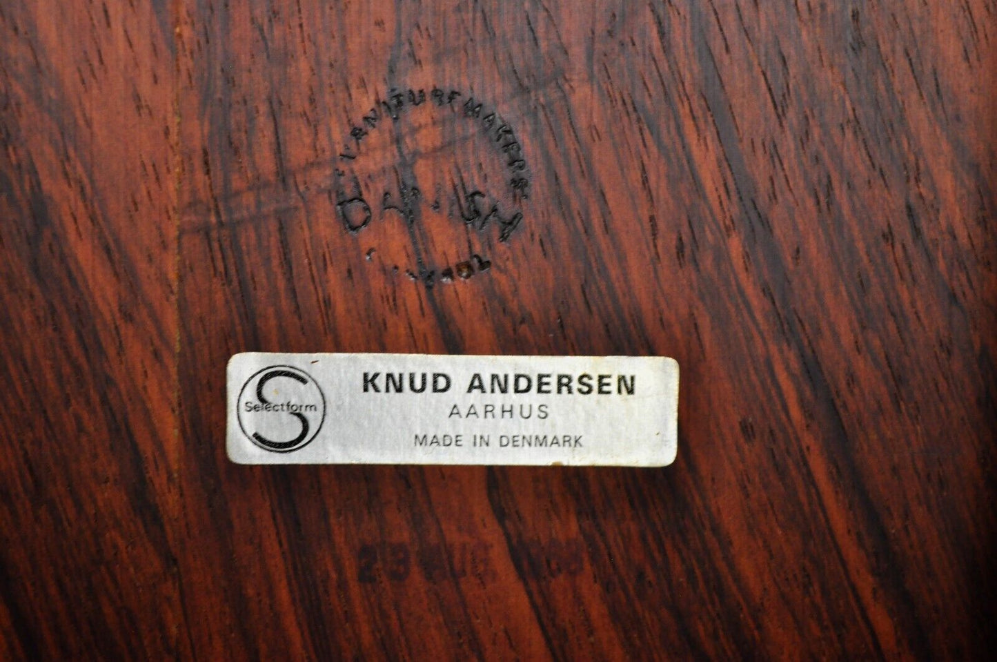 Knud Andersen Mid Century Modern Danish Rosewood Folding Side Table for Aarhus