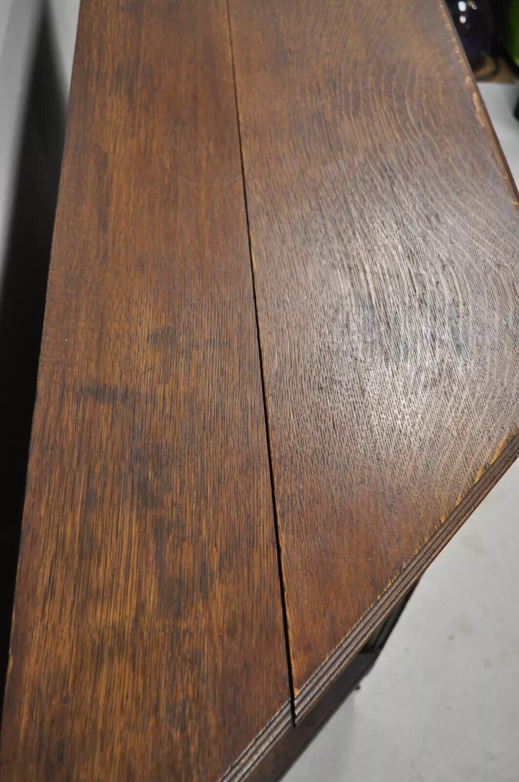 Antique French Renaissance Oak Wood Sideboard Buffet Console Table Cabinet