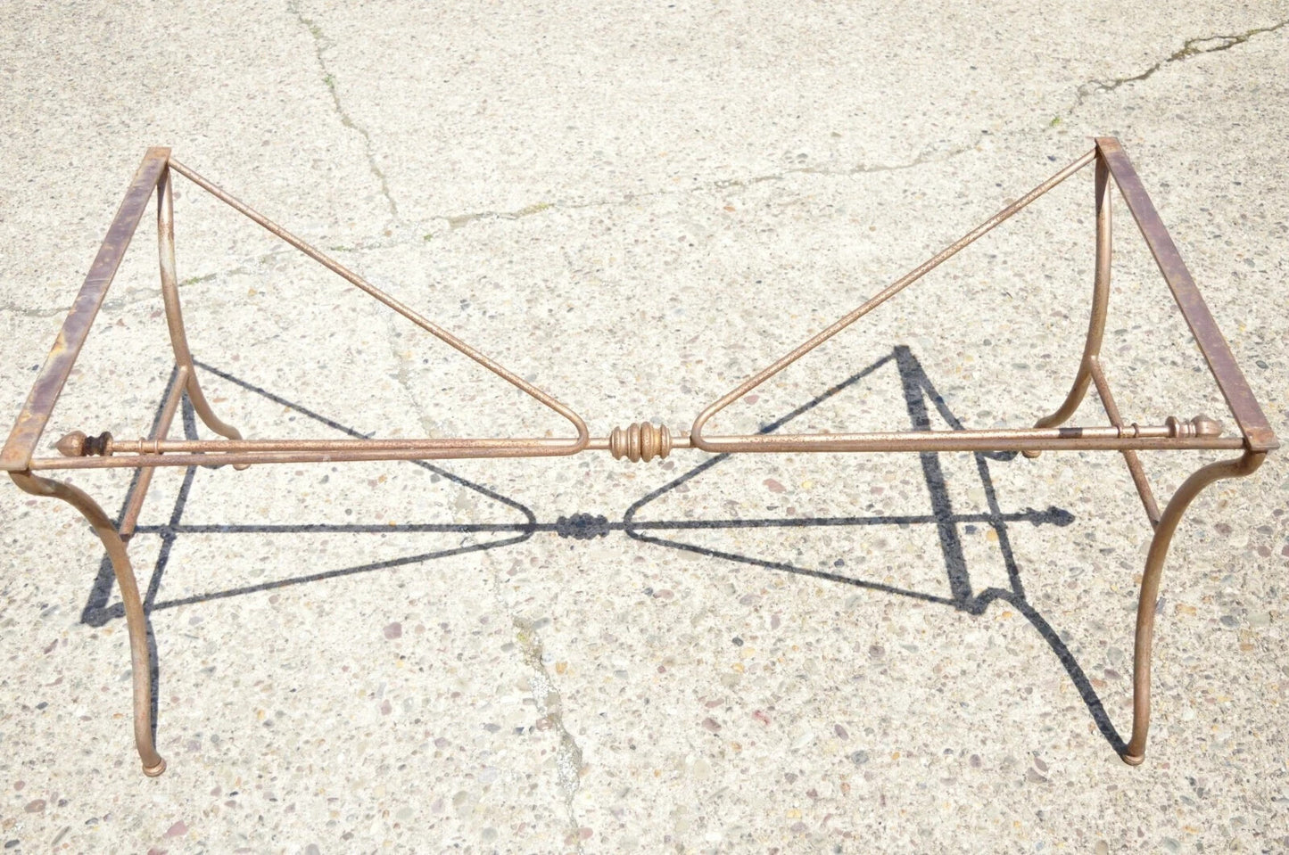 Vintage Italian Neoclassical Style Large Iron French Pastry Dining Table Base