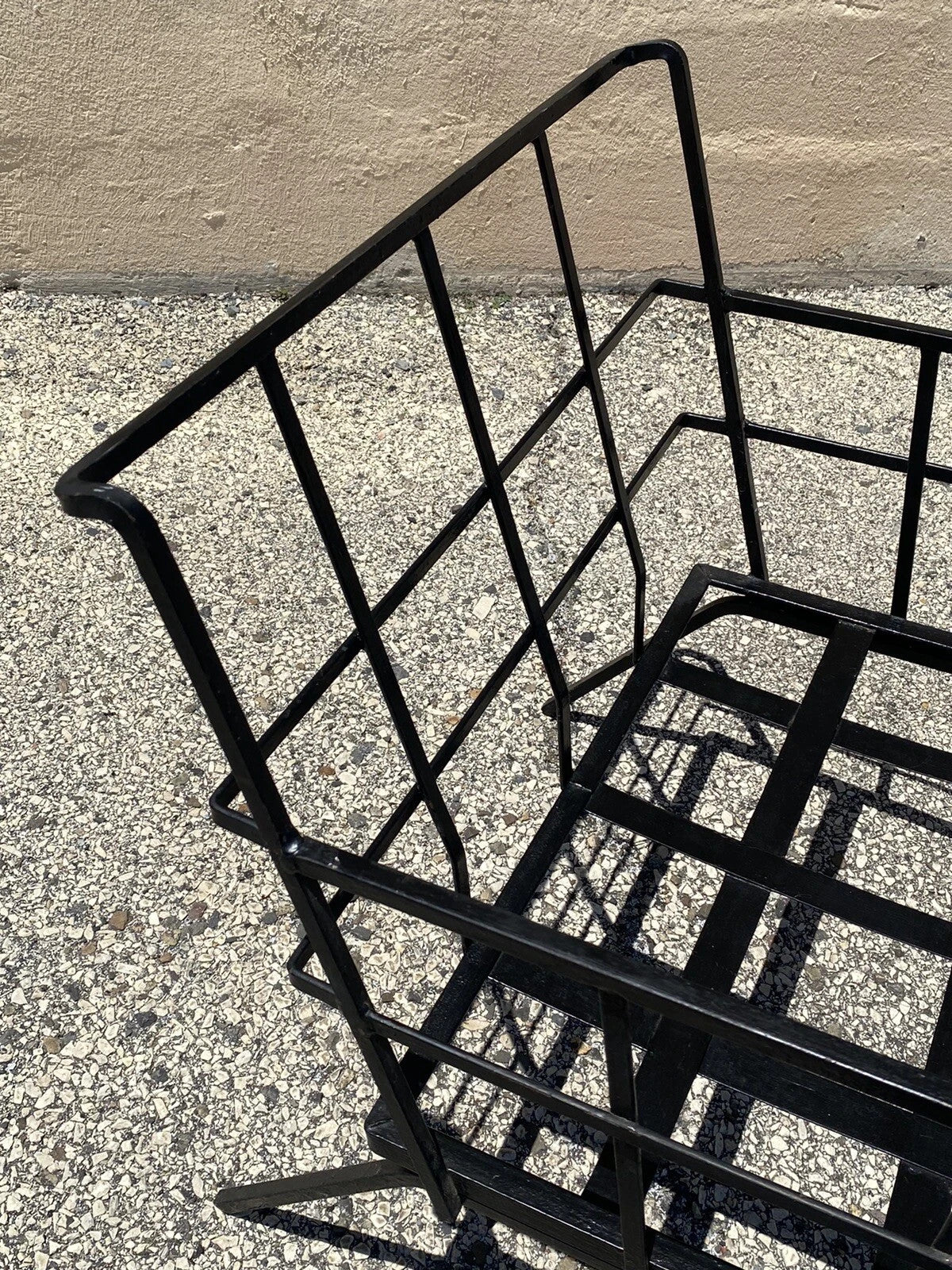 Vintage Mid Century Modern Wrought Iron Arthur Umanoff Style Lounge Chair