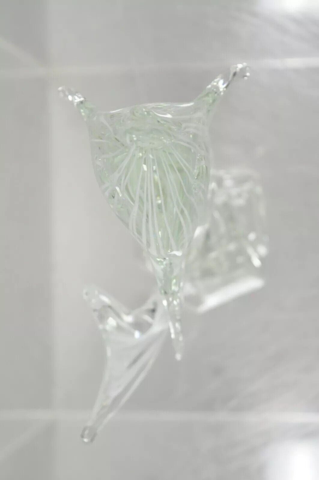 Vintage Vetri Murano Crystal Glass 9" Italian Dolphin Fish Figure Sculpture