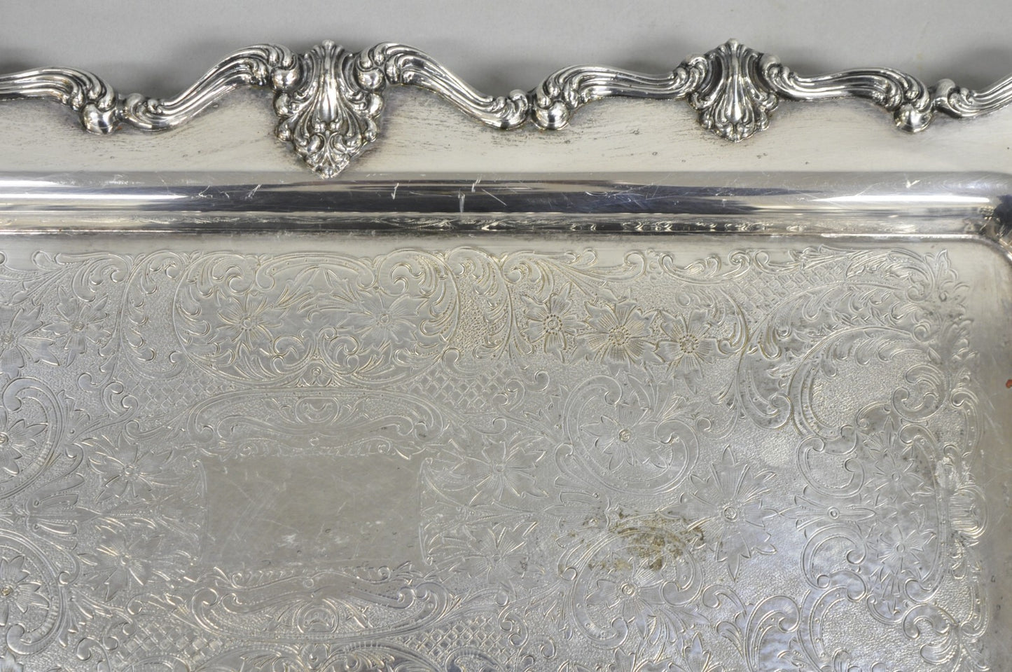 W&S Blackinton Victorian Silver Plated Narrow Serving Platter Dish Bar Tray