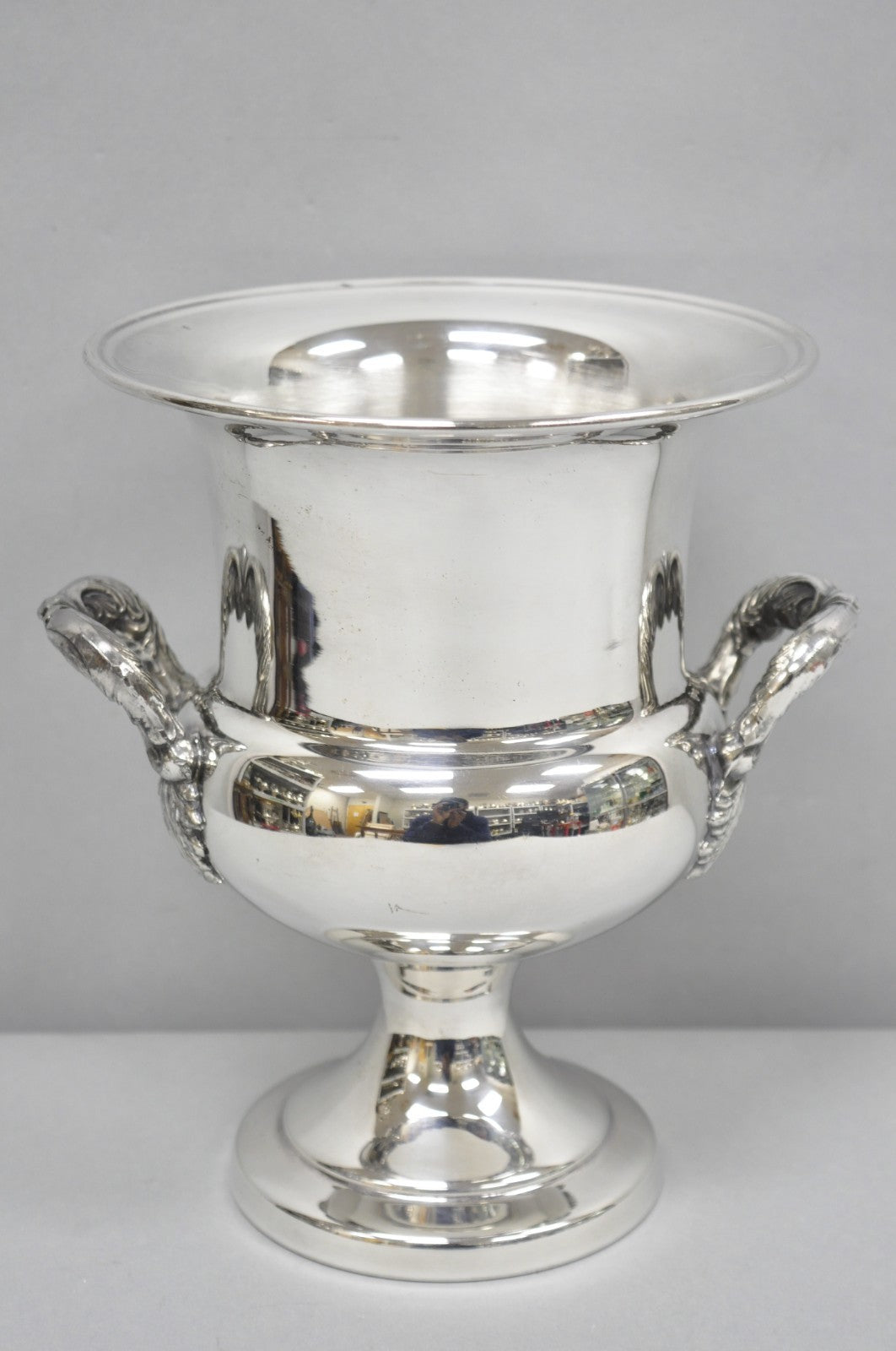 Vintage Regency Silver Plated Trophy Cup Urn Bar Champagne Chiller Ice Bucket