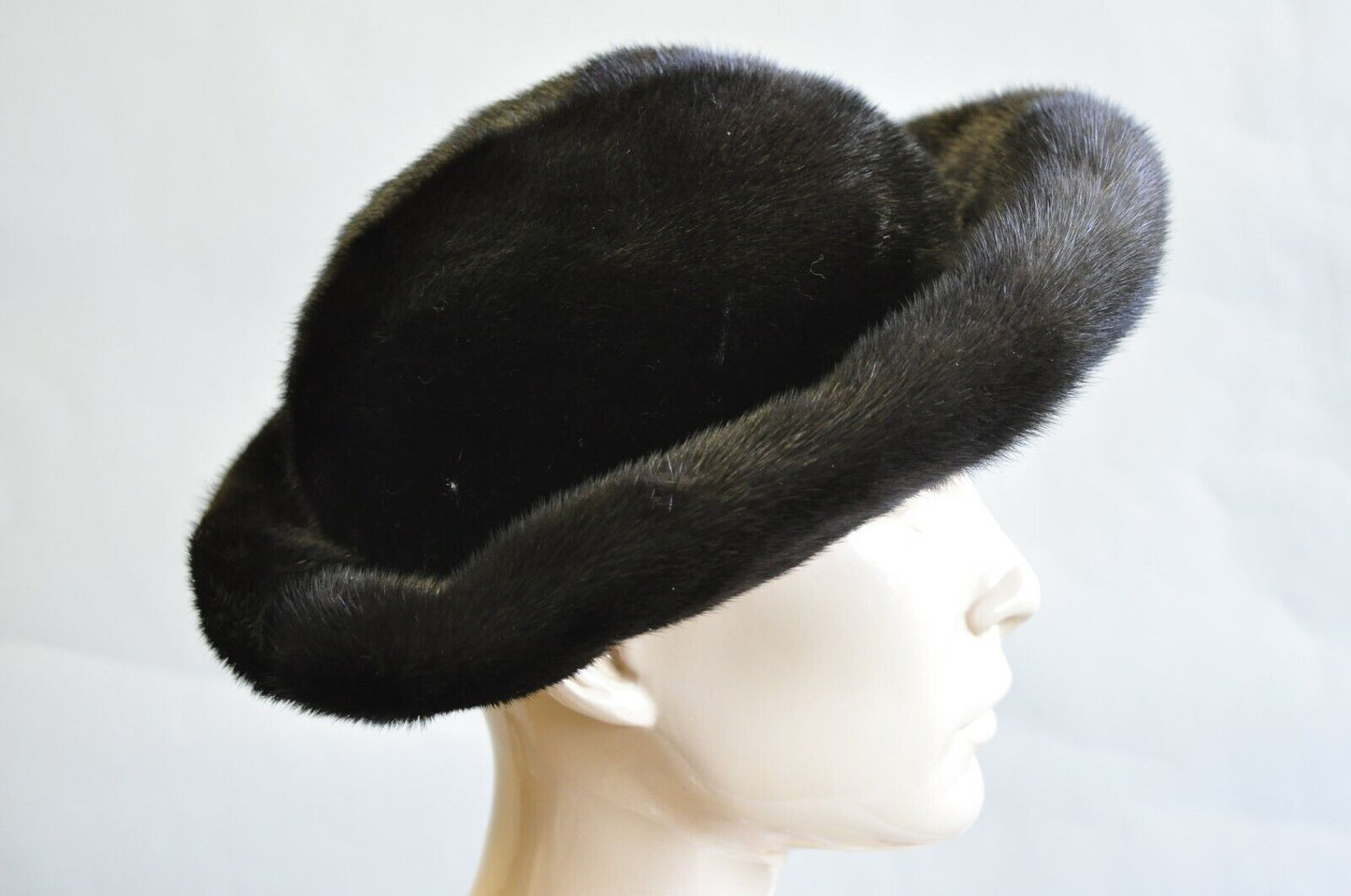 Vintage Severyn Fur Salon Brown Mink Fur Church Derby Ladies Winter Hat