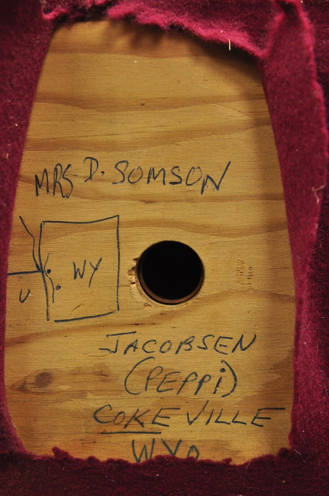 Mrs. Somson Ceramic Pottery Bust Sculpture by Jacobsen (Peppi) of Cokeville WY