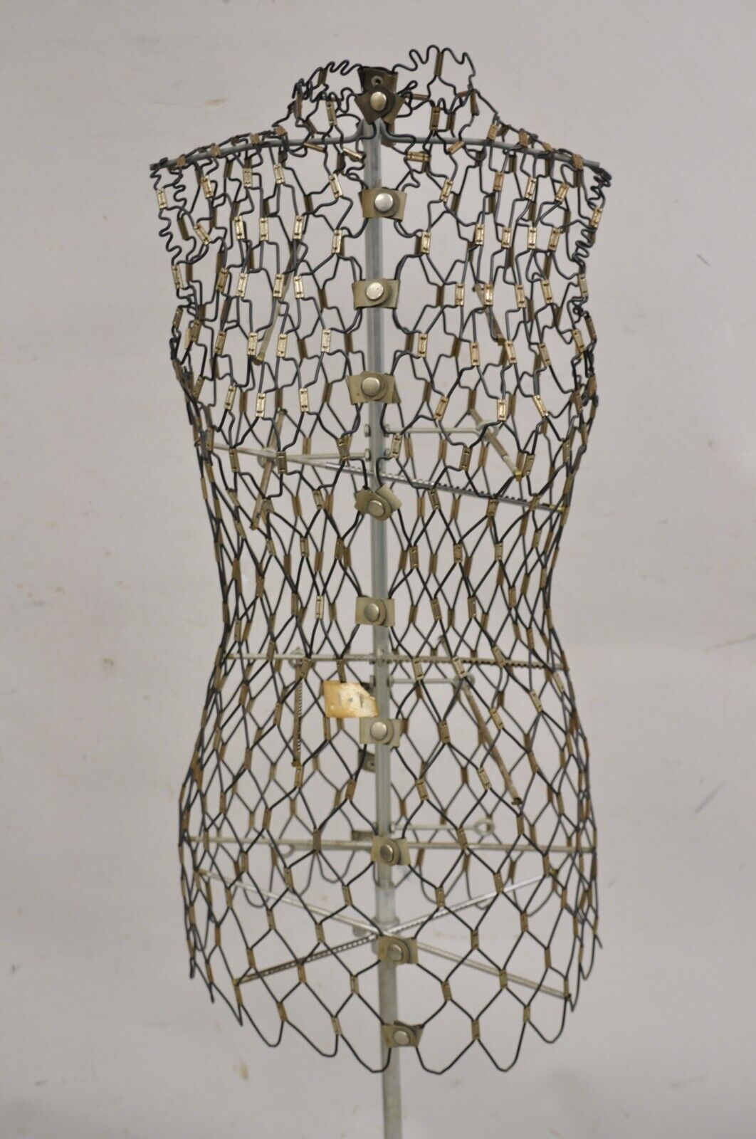 Vintage Dritz My Double Wire Metal Adjustable Retro Mannequin Dress Form