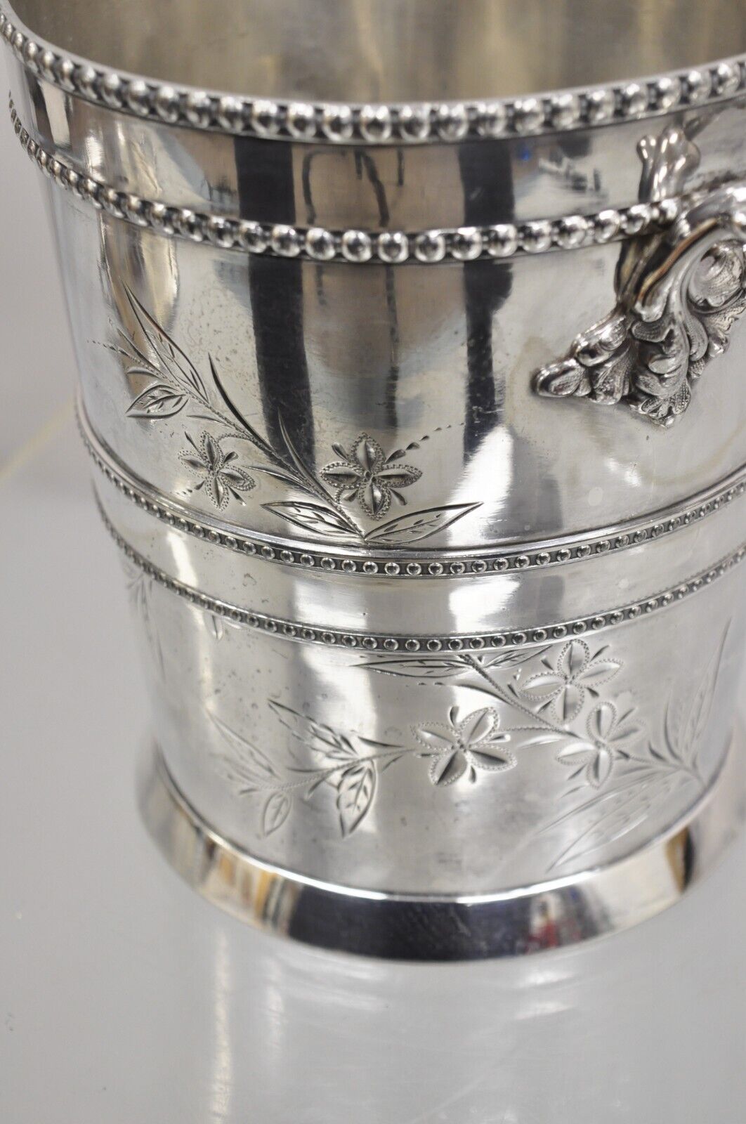 English Victorian Henry Hicks Silver Plated Champagne Ice Bucket Wine Chiller