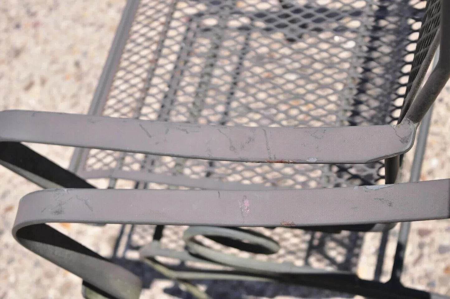 Woodard Bradford Collection Spring High Back Wrought Iron Patio Chairs - a Pair