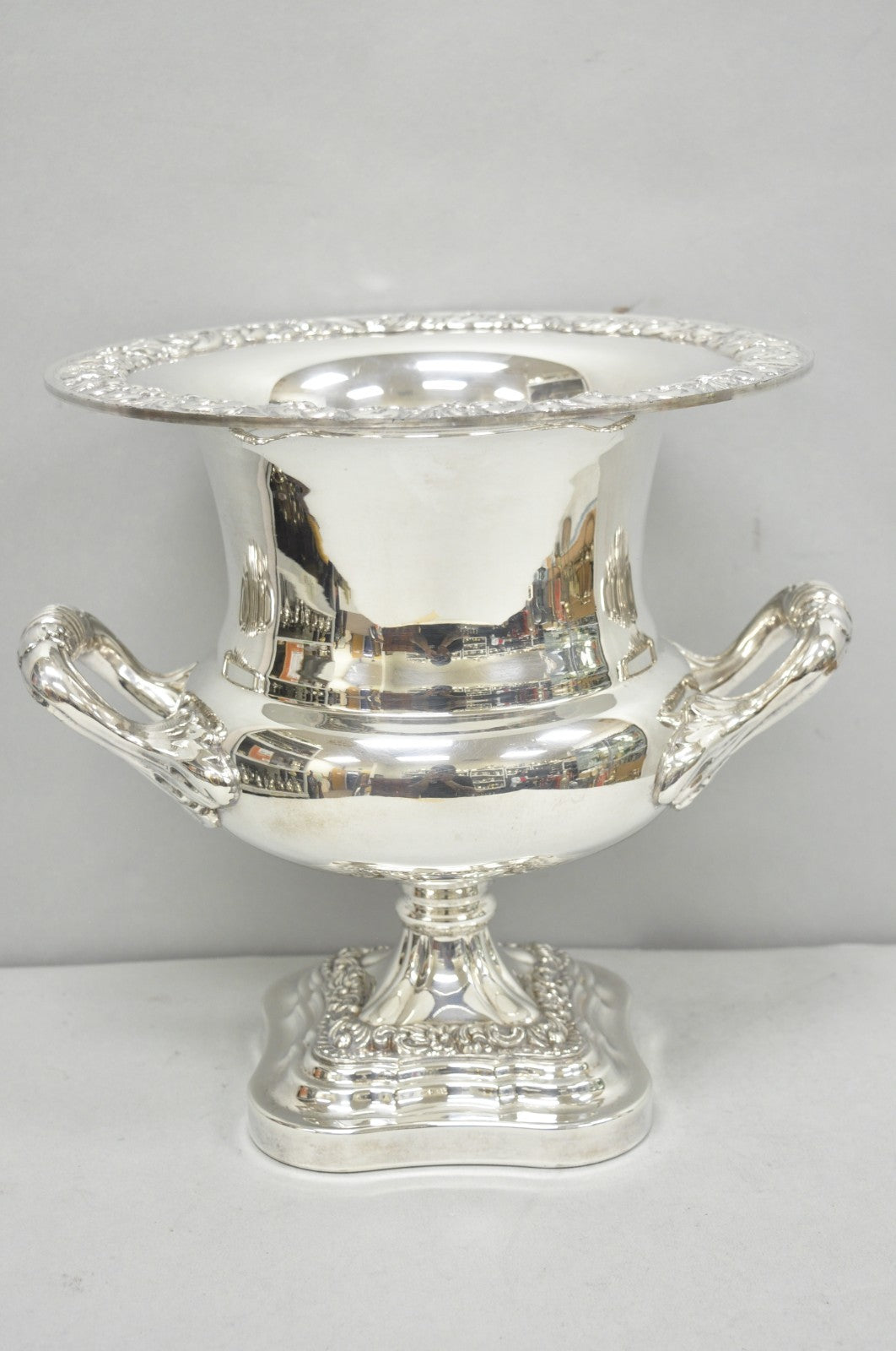 English Regency Silver Plated Trophy Cup Urn Champagne Chiller Ice Bucket by BSC