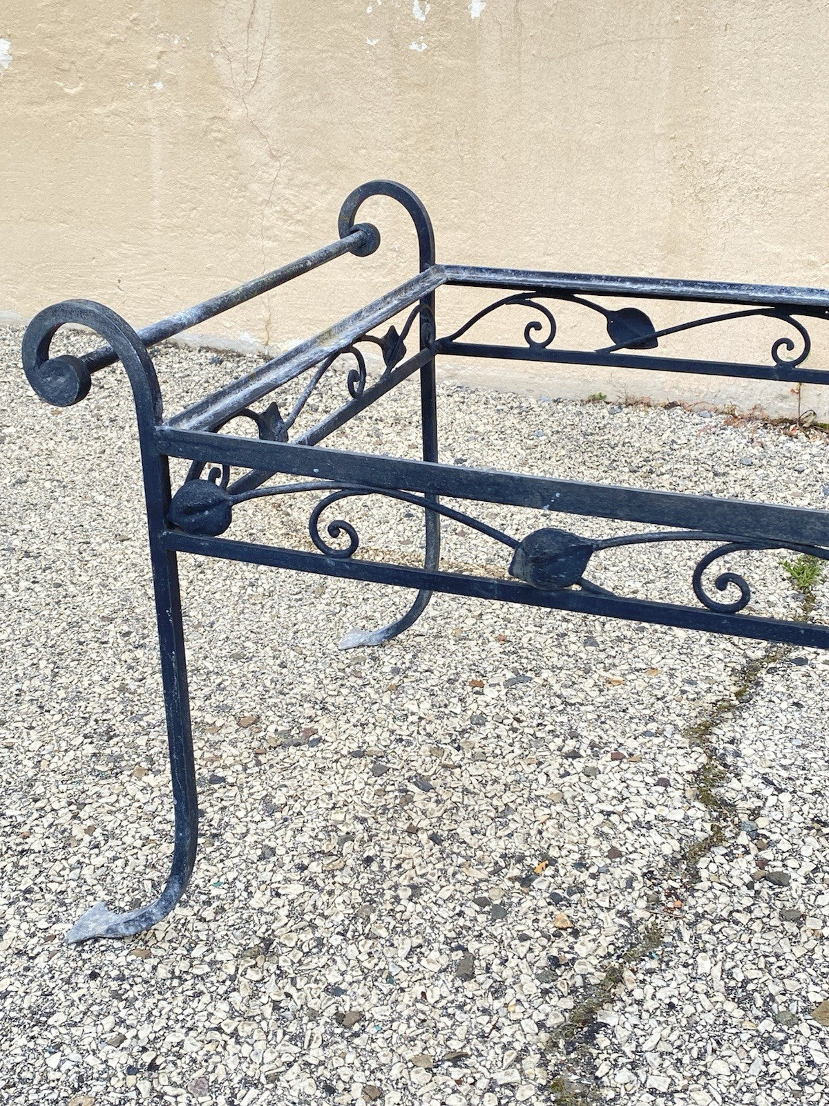 Vintage Salterini Art Nouveau Wrought Iron Garden Patio Sofa Chair Set - 4 Pcs