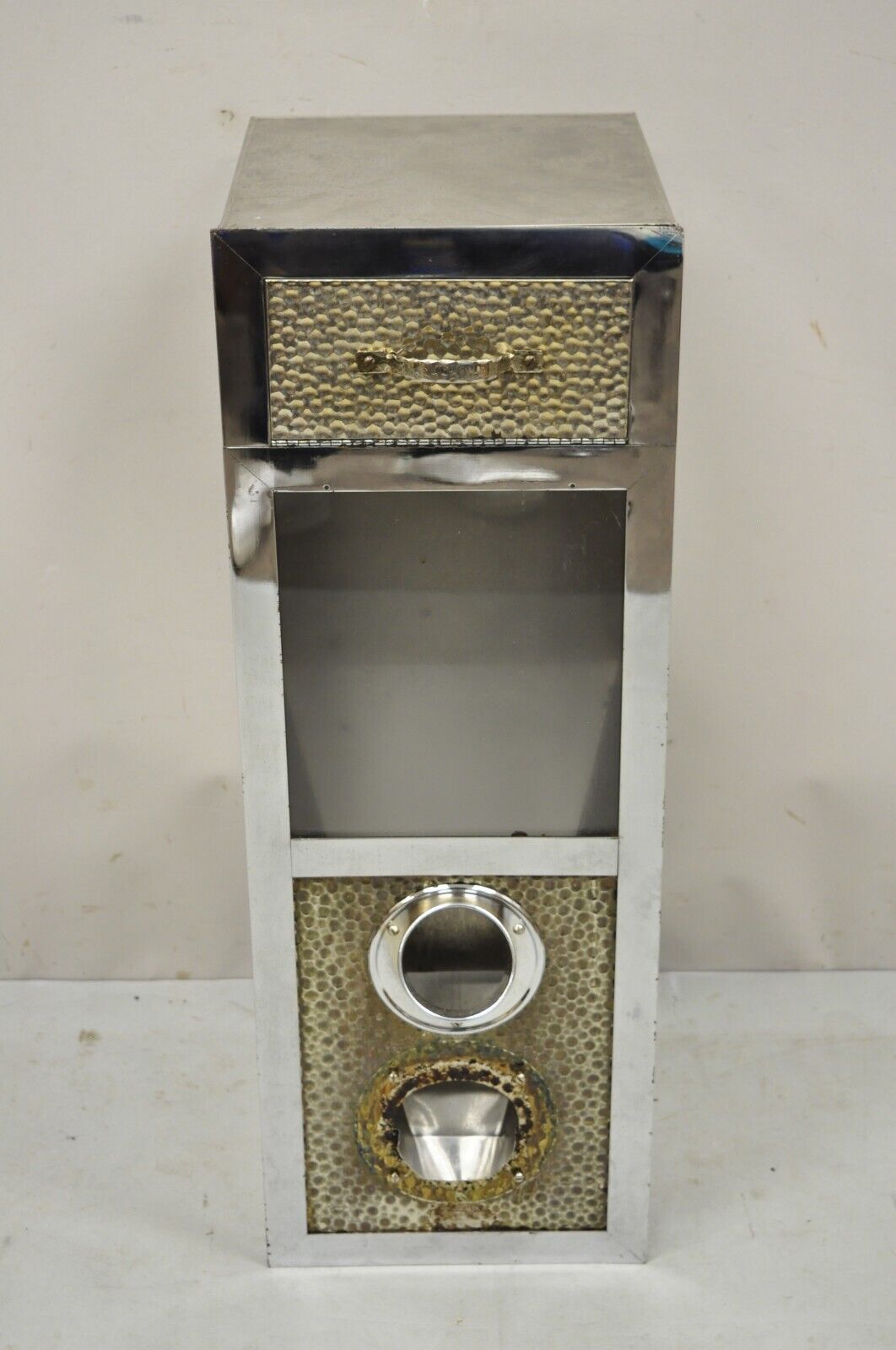 Vintage Stainless Steel Industrial Restaurant Coffee Bean Storage Dispenser