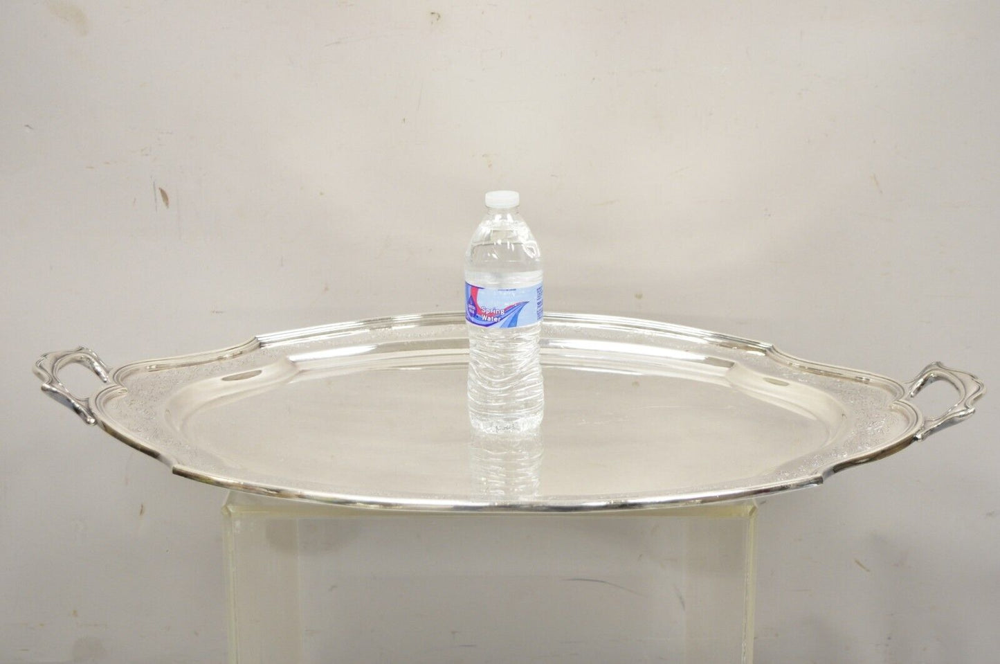 Antique Victorian Reed & Barton Large Oval 31.5” Serving Platter Tray