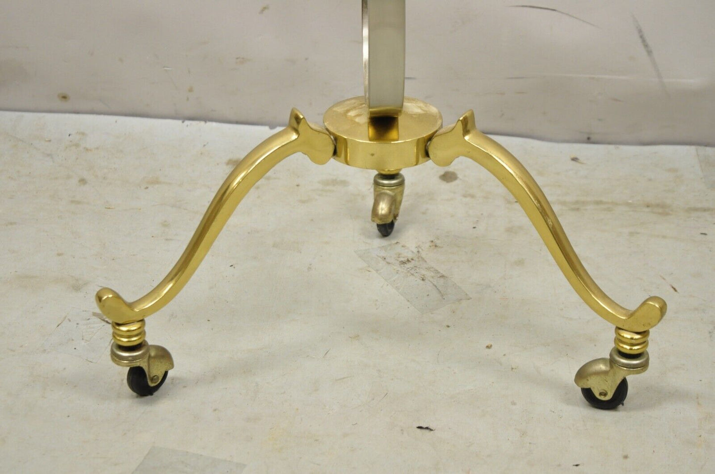 Vintage Italian Brass and Brushed Steel Rams Head & Hoof Clothing Valet