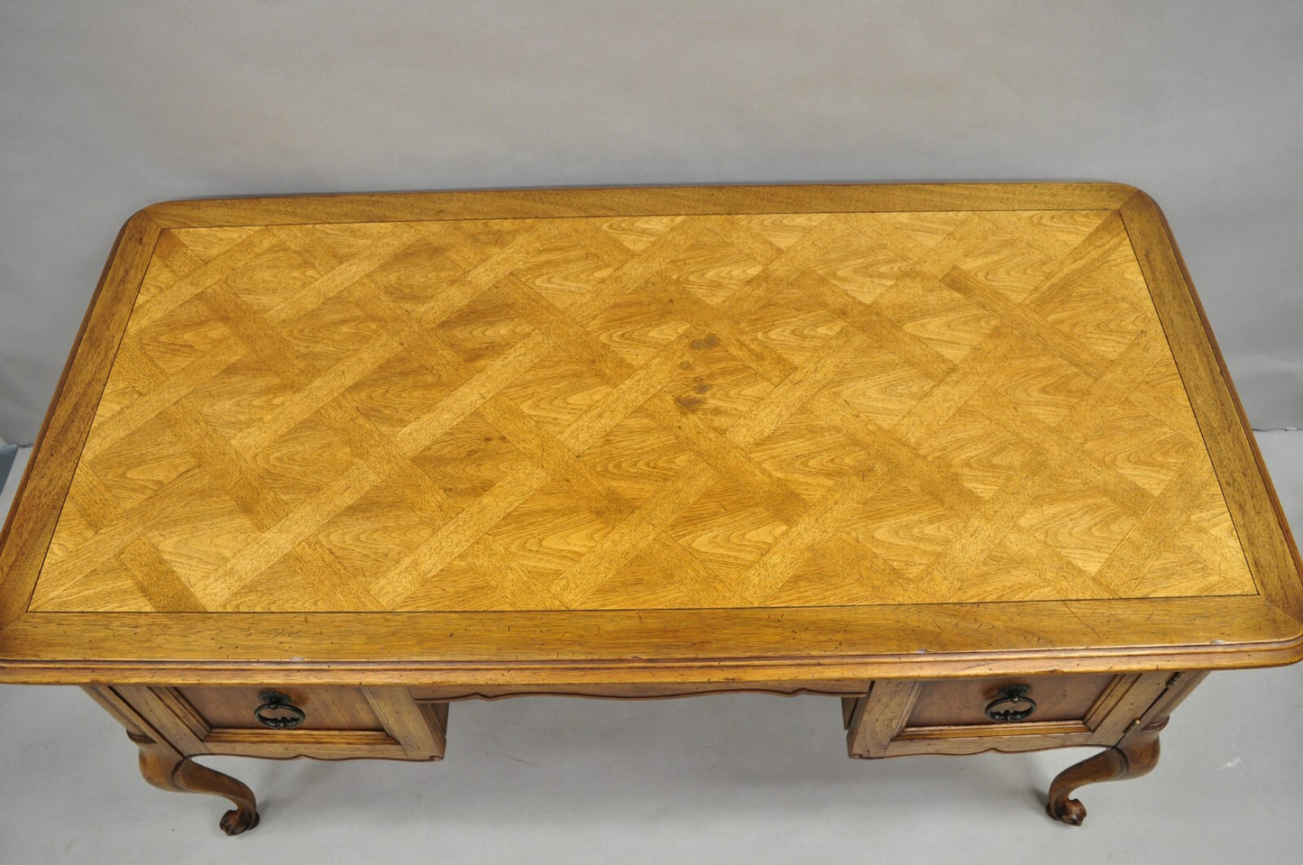 Drexel Heritage French Country Manor Collection 60" Parquetry Inlay Writing Desk