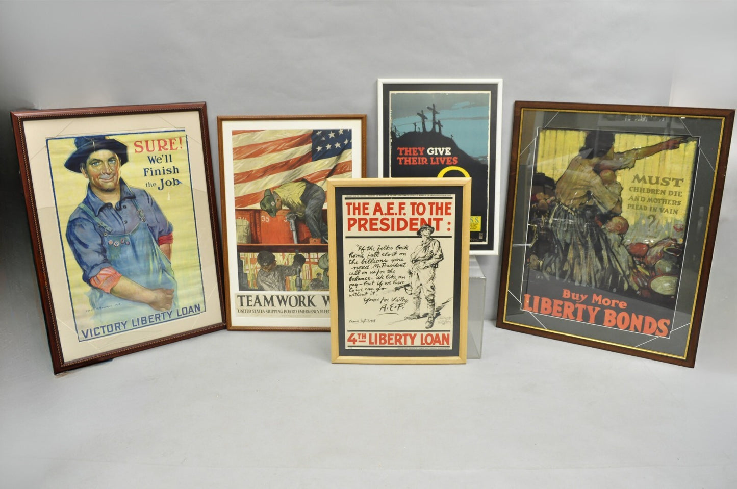 World War 1 "Team Work Wins United States Shipping Board" Original Poster Print