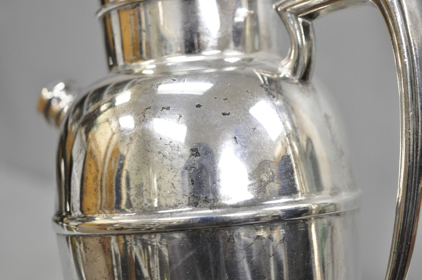 Bernard Rices Sons Art Deco Silver Plated Martini Cocktail Shaker "S" Monogram